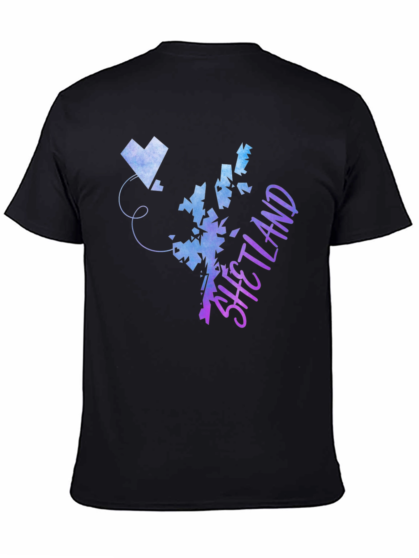 Shetland Islands Map T-Shirt - Gradient Design