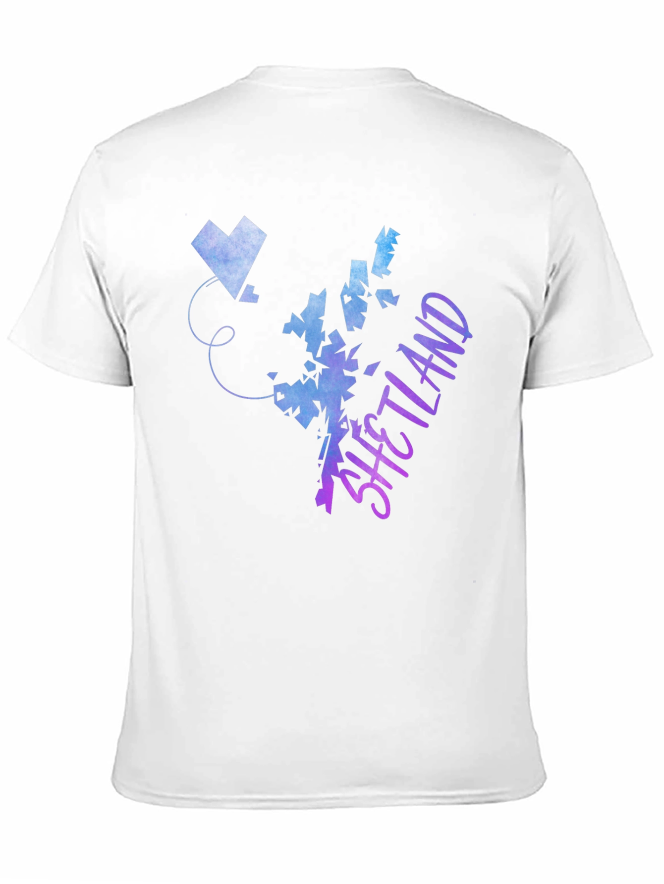 Shetland Islands Map T-Shirt - Gradient Design