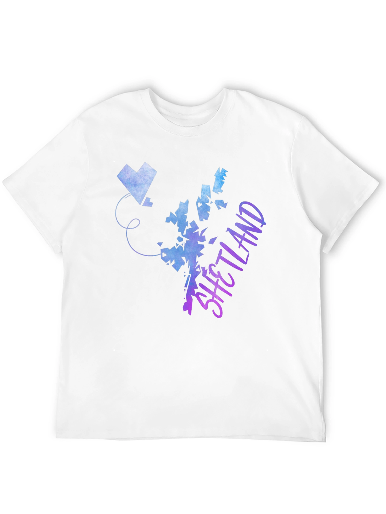 Shetland Islands Map T-Shirt - Gradient Design