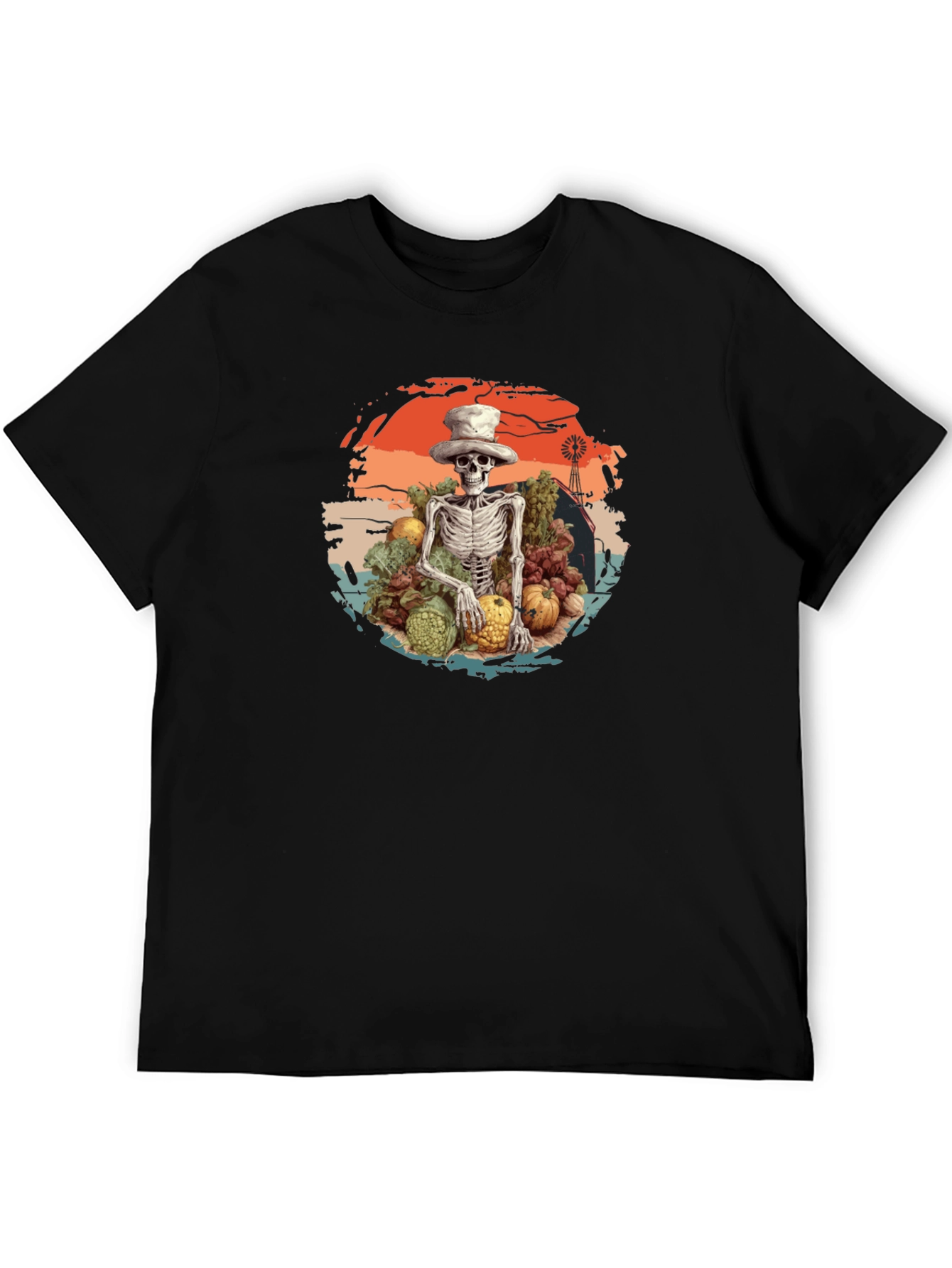 Harvest Skeleton Graphic T-Shirt