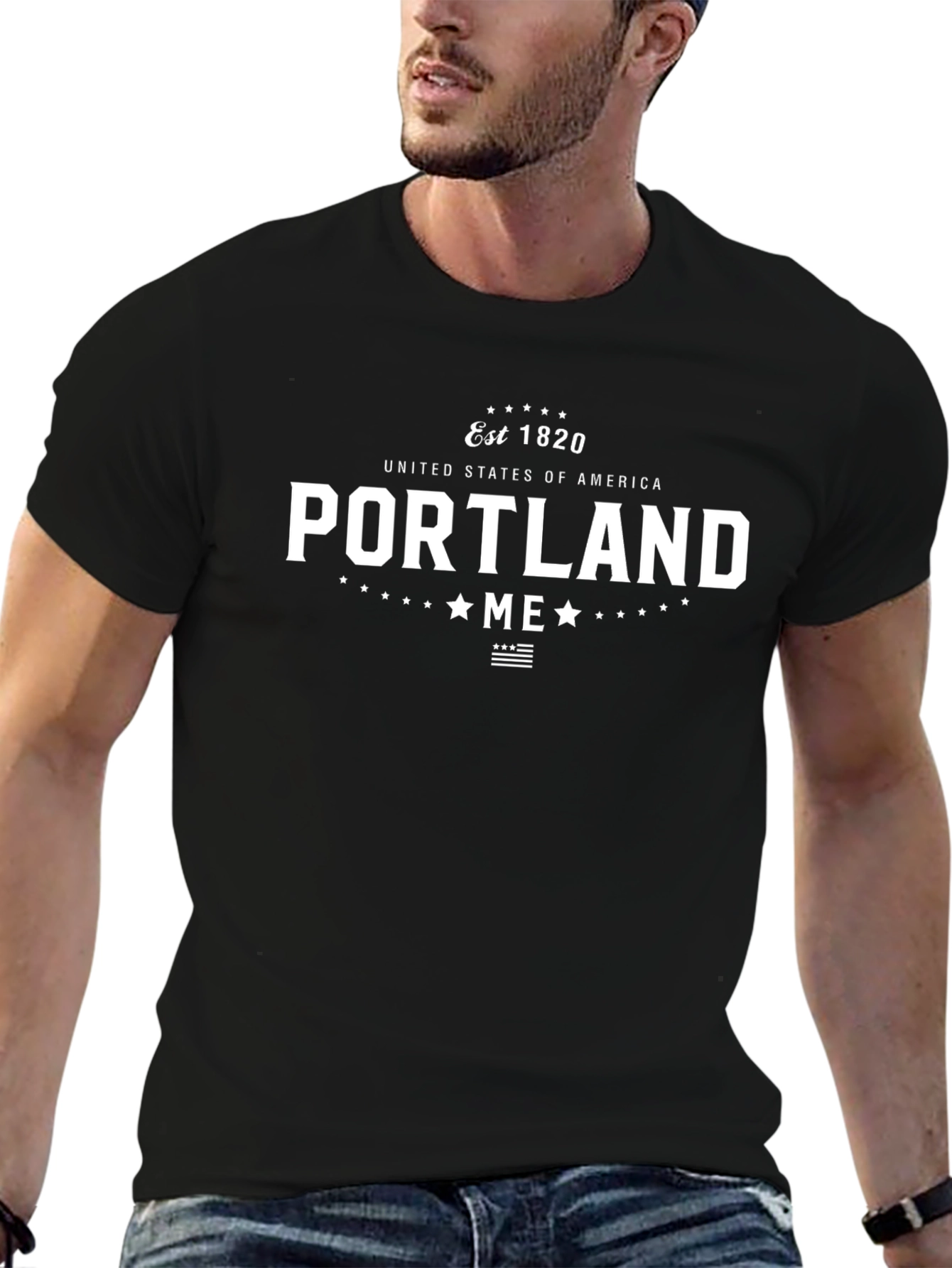 Portland Maine Est 1820 Graphic T-Shirt