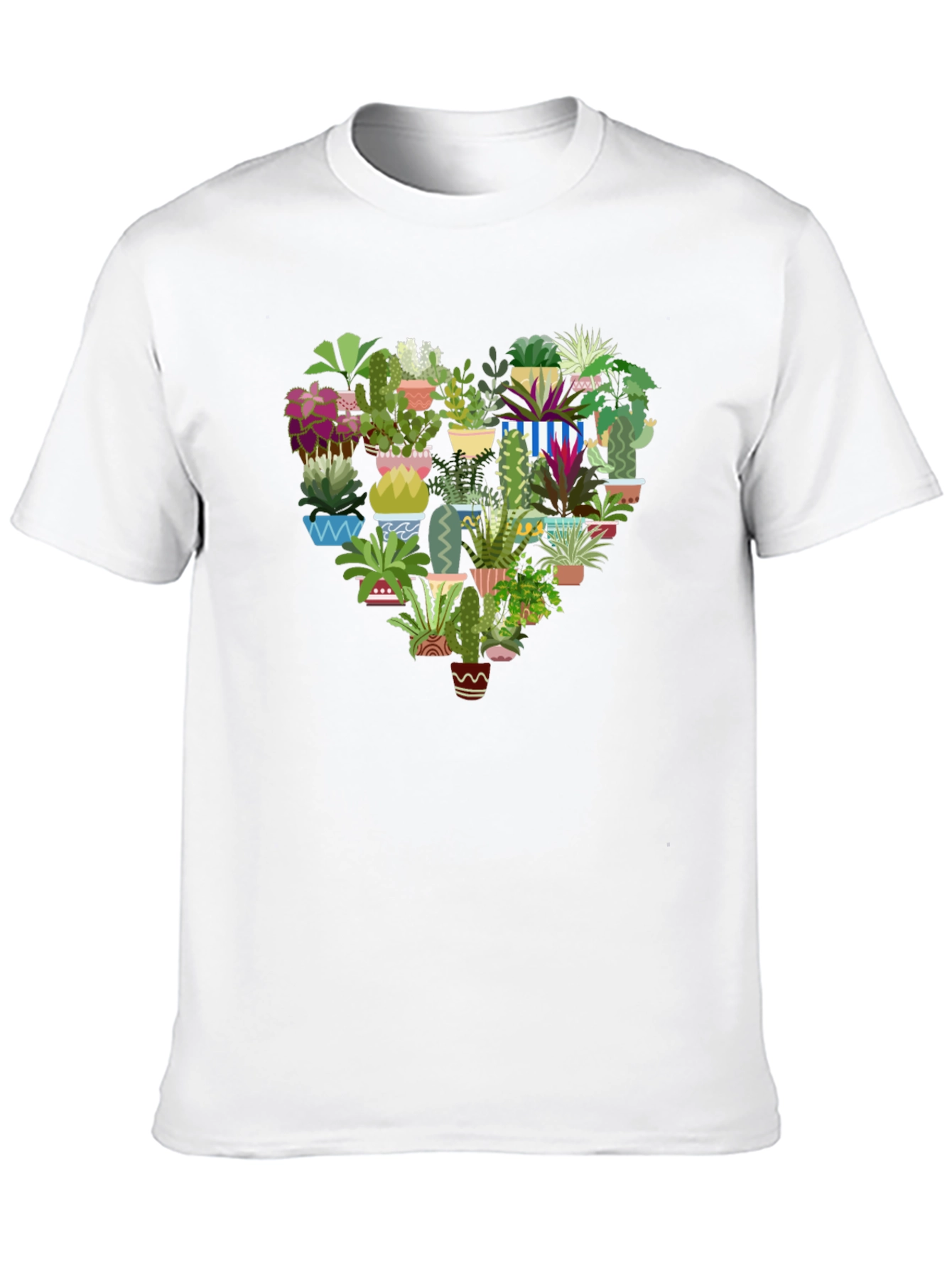 Heart Shaped Plants Graphic T-Shirt - Black