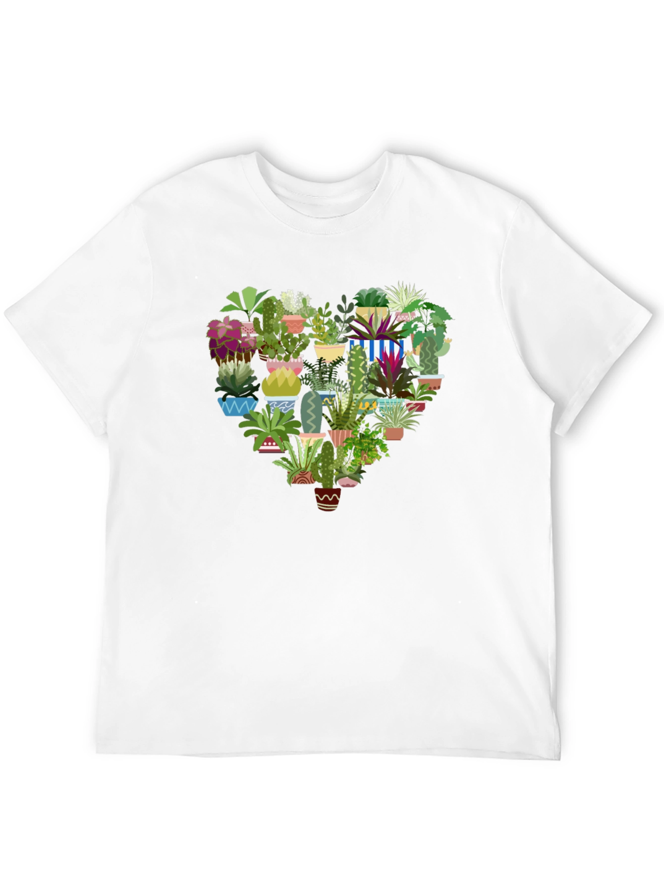 Heart Shaped Plants Graphic T-Shirt - Black