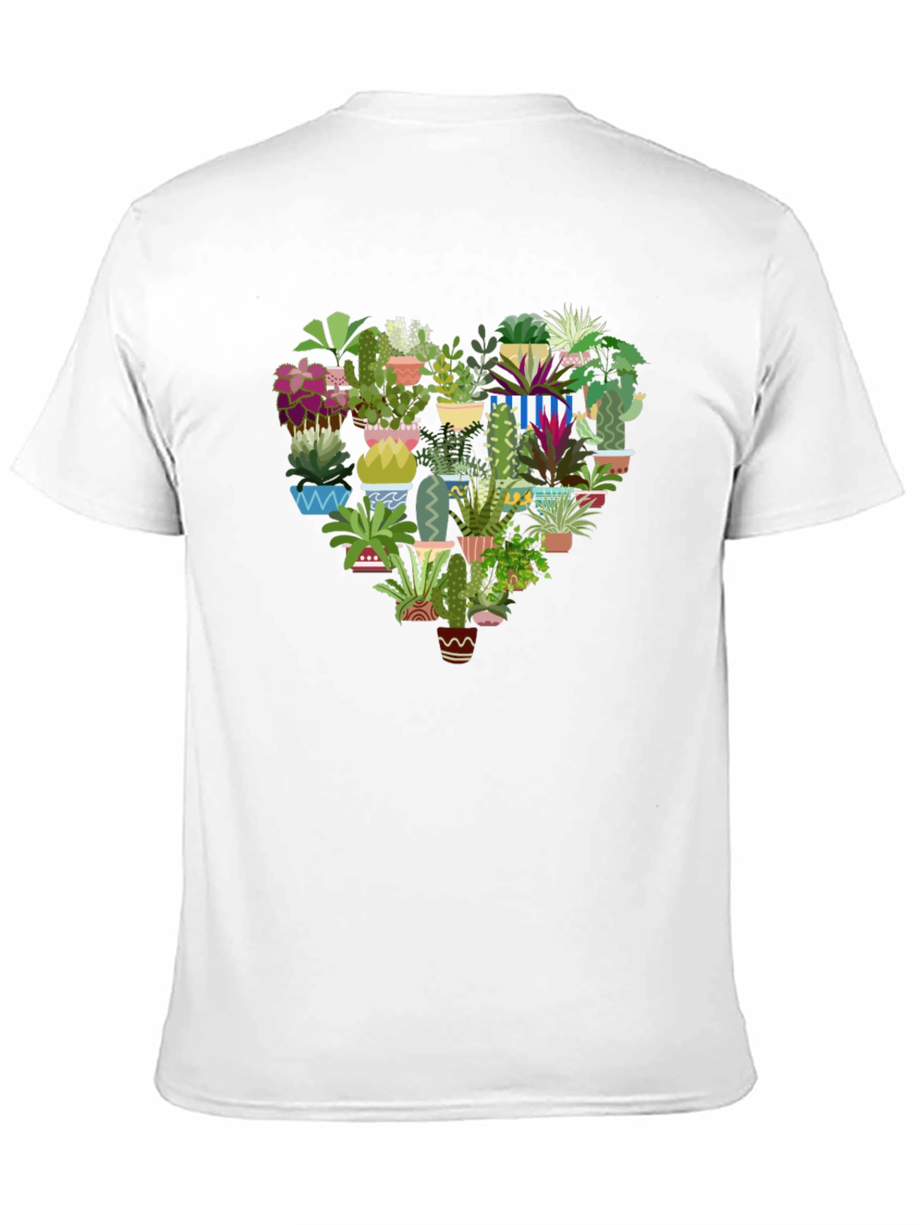 Heart Shaped Plants Graphic T-Shirt - Black