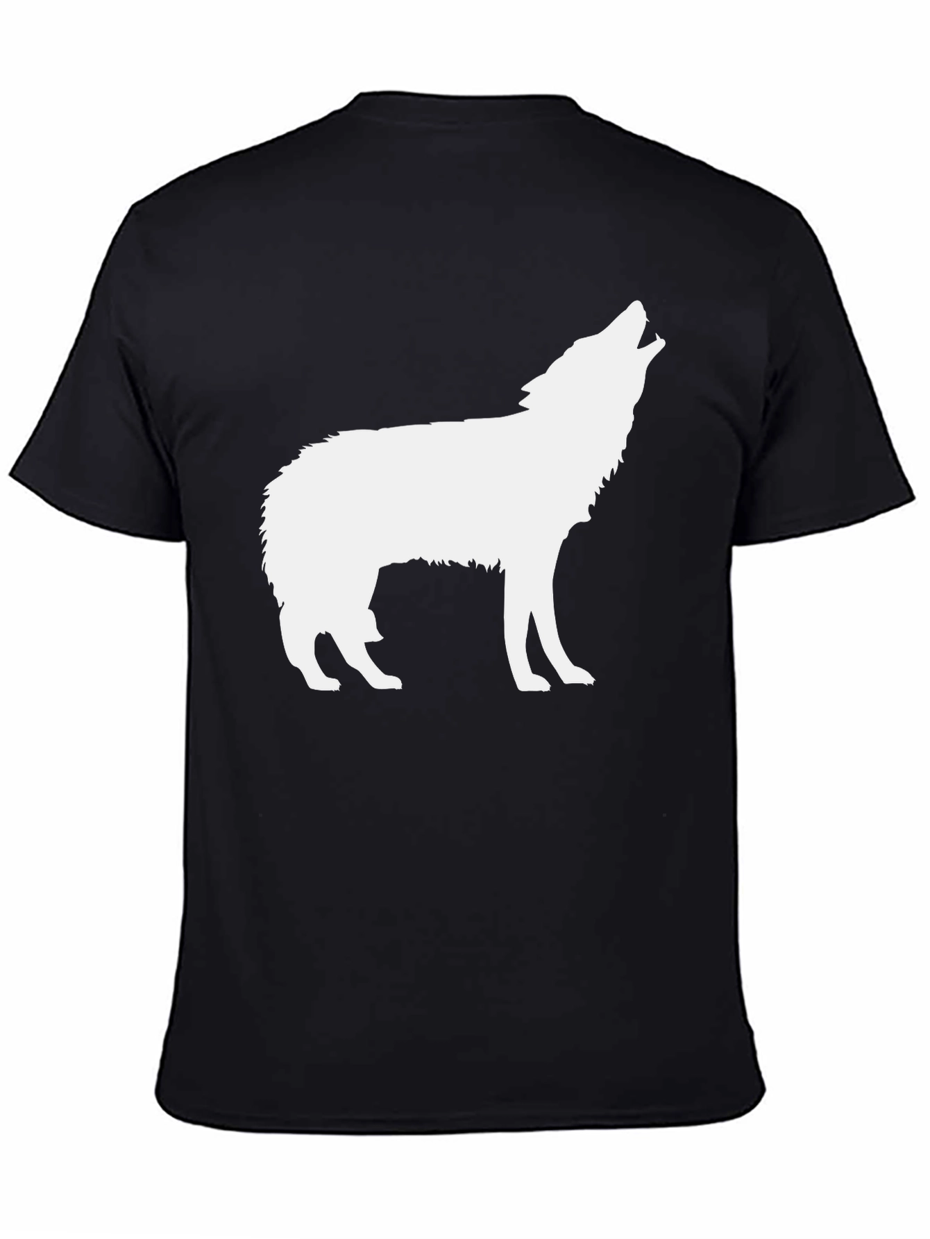 Black Wolf Silhouette Graphic T-Shirt