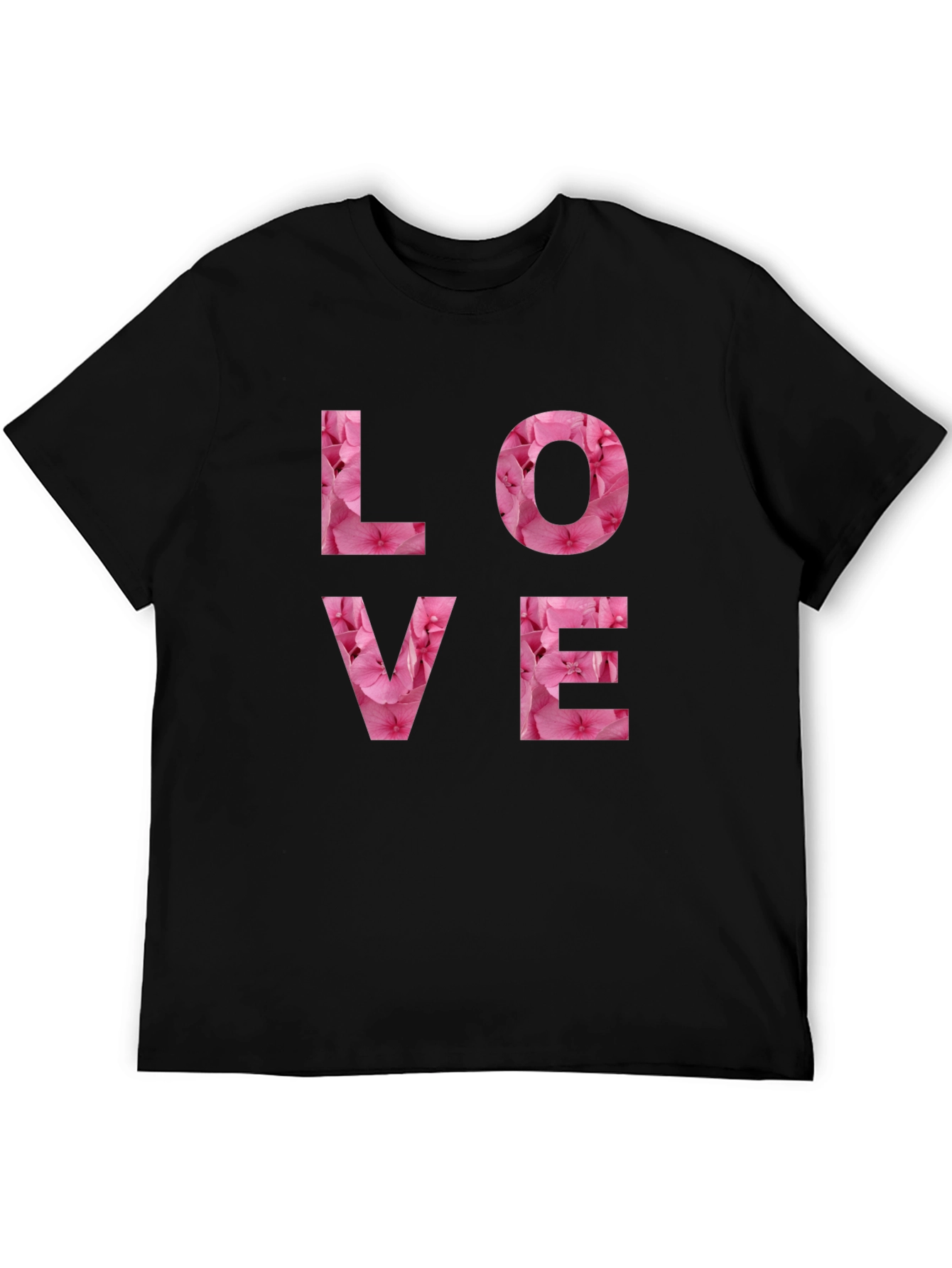 Floral LOVE Graphic Tee - Black