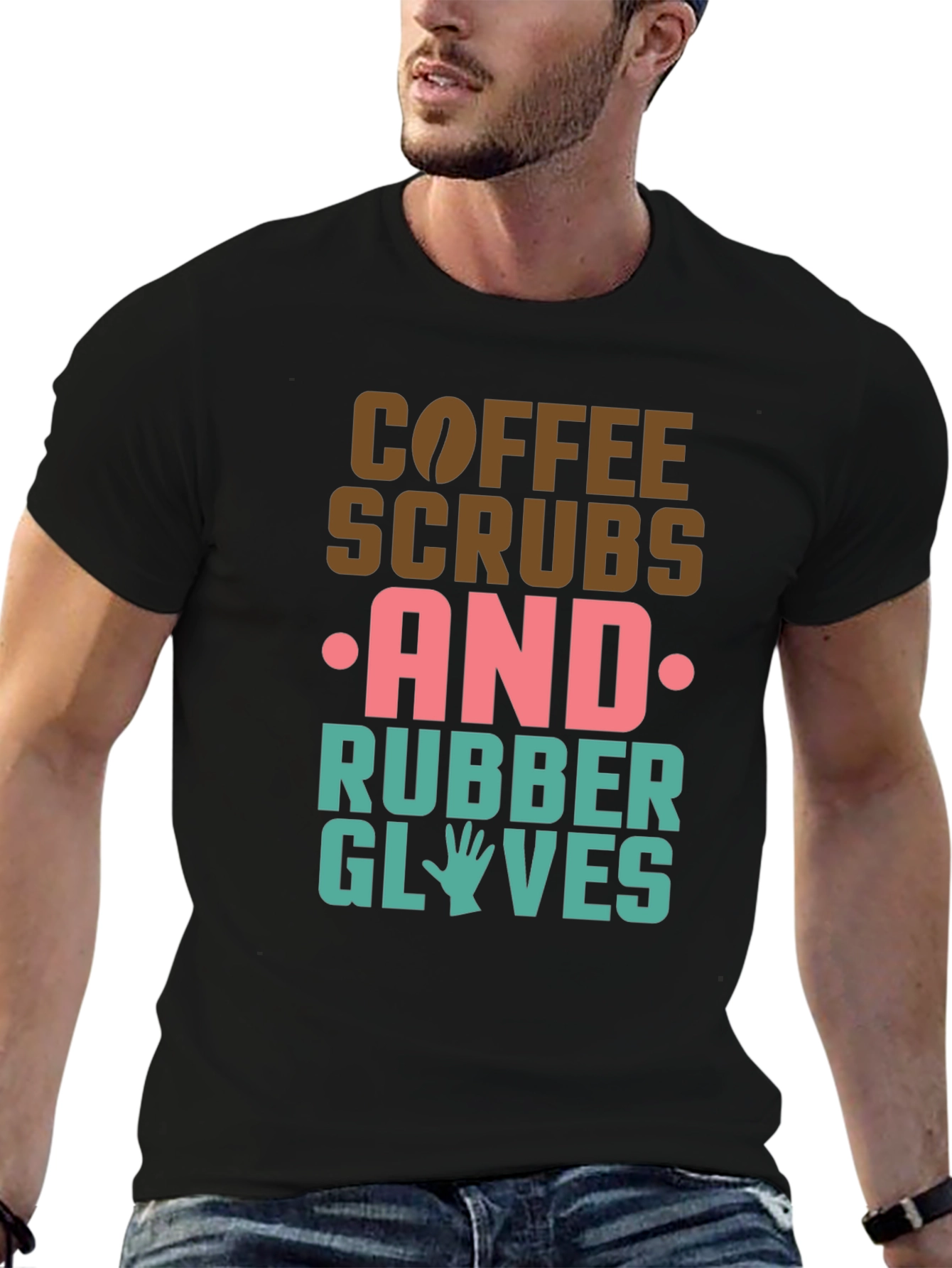 Coffee Scrubs & Rubber Gloves Graphic T-Shirt