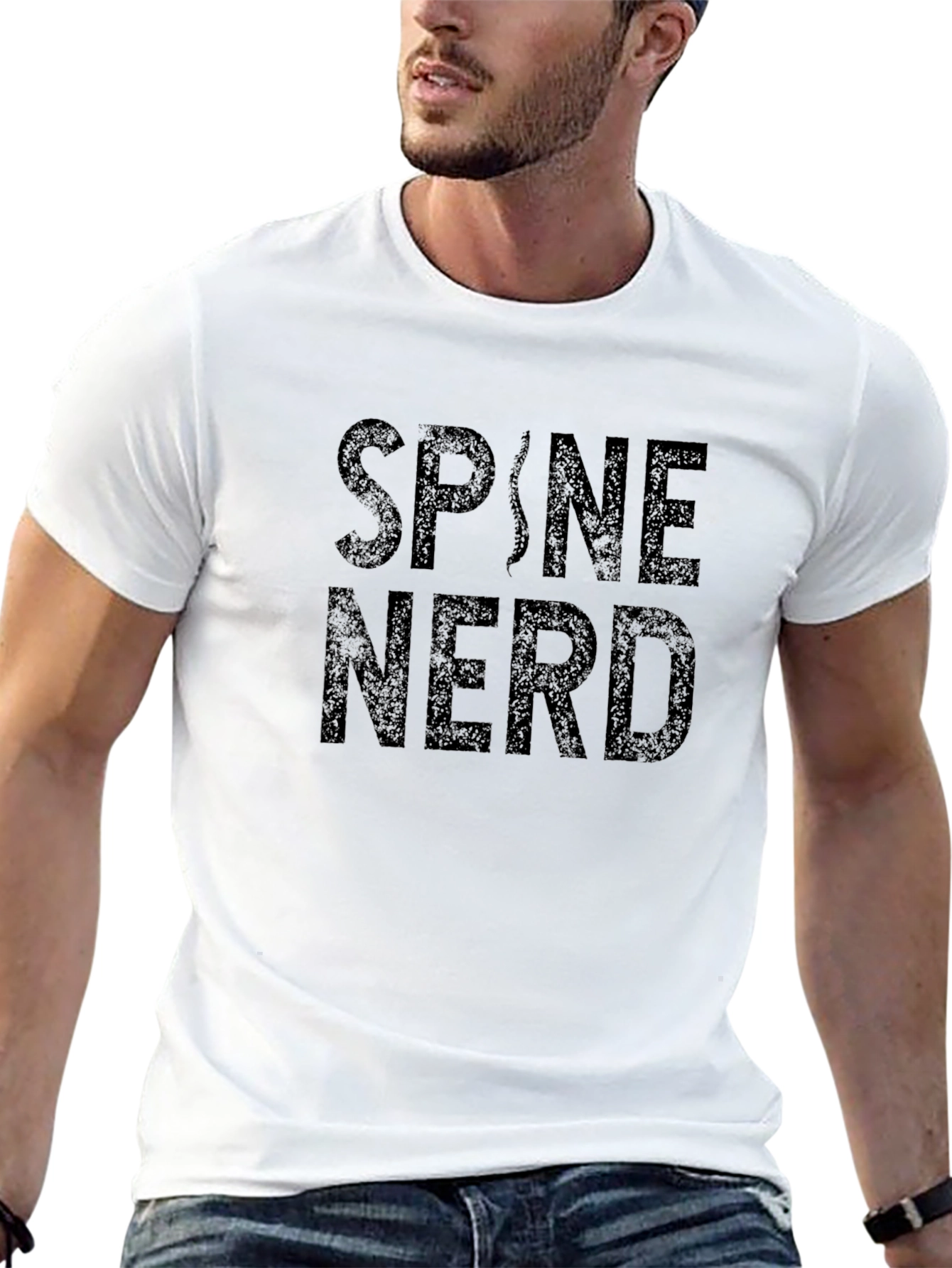 Spine Nerd Graphic Black T-Shirt