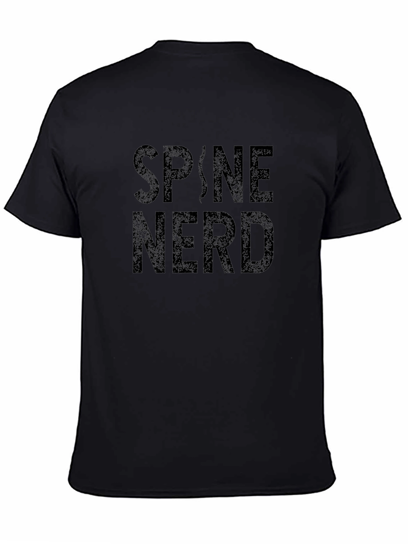 Spine Nerd Graphic Black T-Shirt