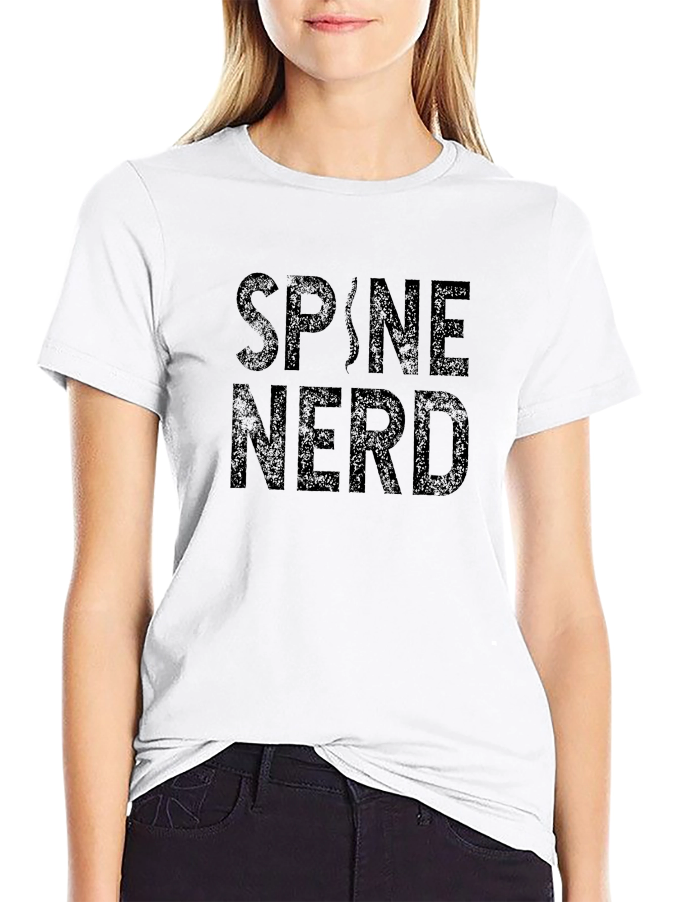 Spine Nerd Graphic Black T-Shirt