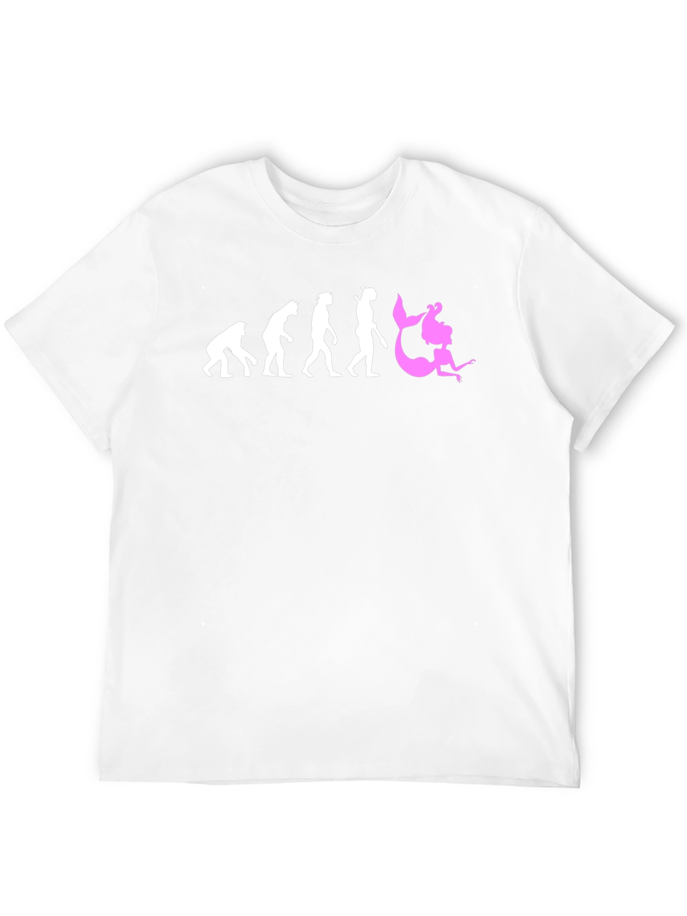 Evolution of Mermaid T-Shirt - Black Cotton