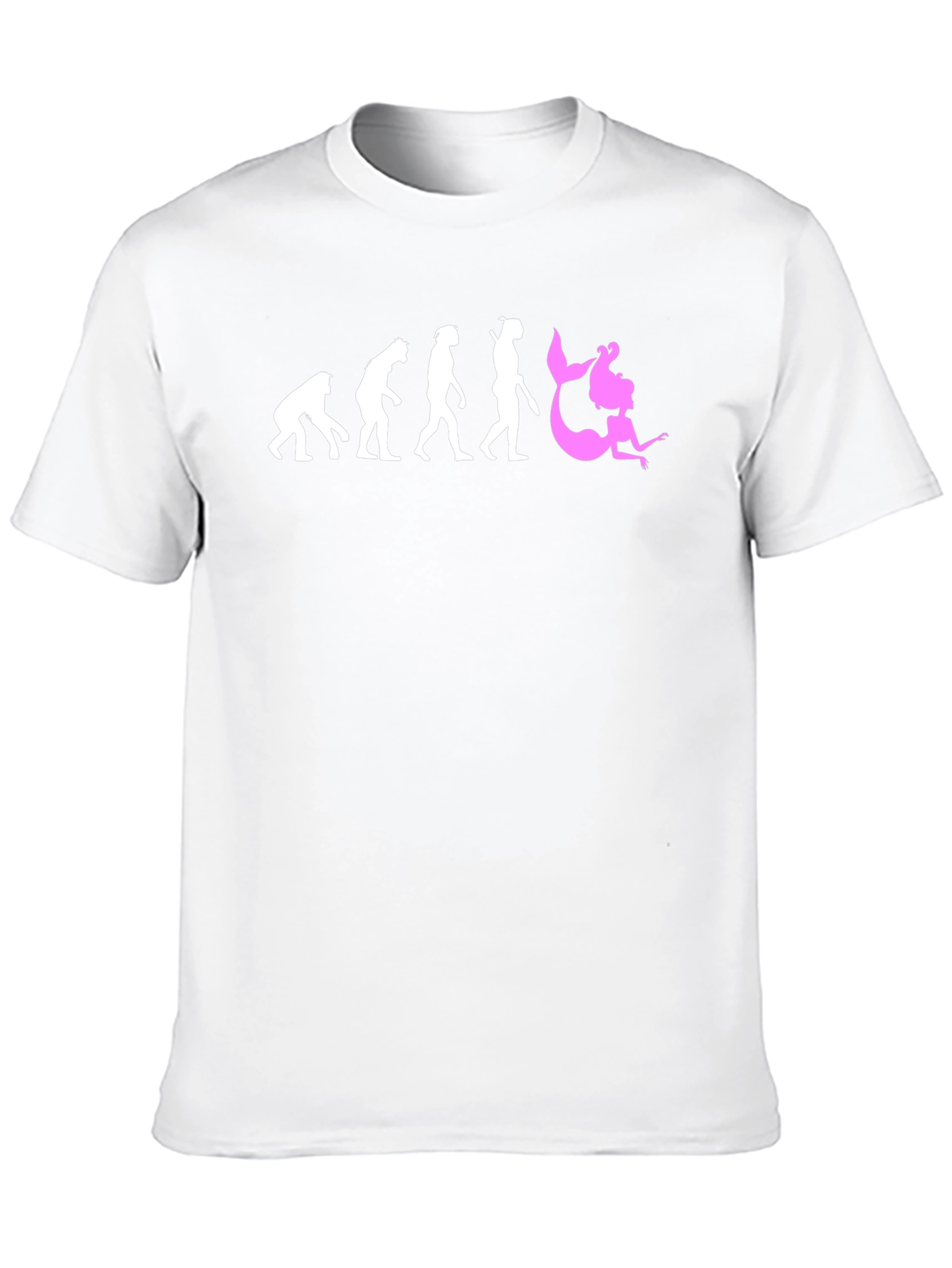 Evolution of Mermaid T-Shirt - Black Cotton