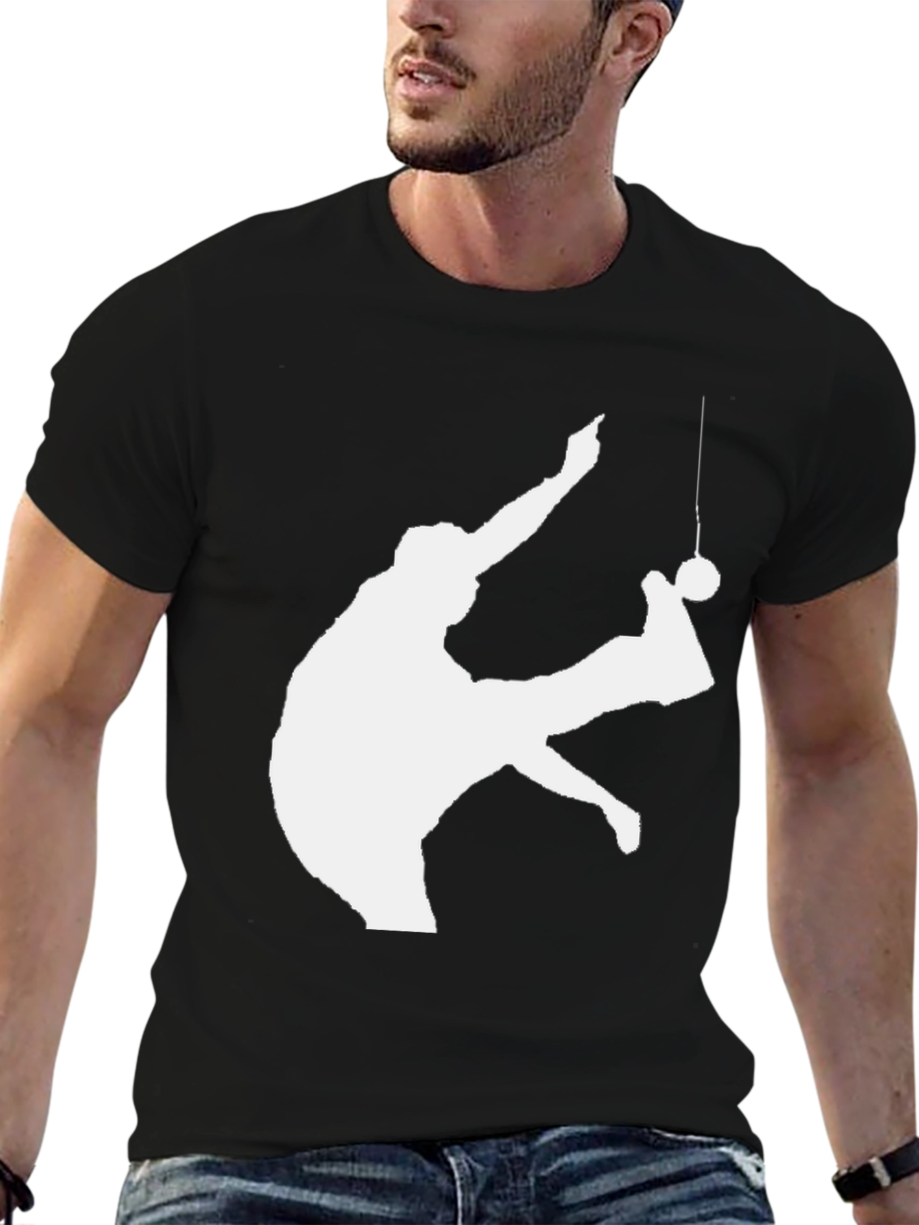 Retro Gymnast Silhouette Black T-Shirt