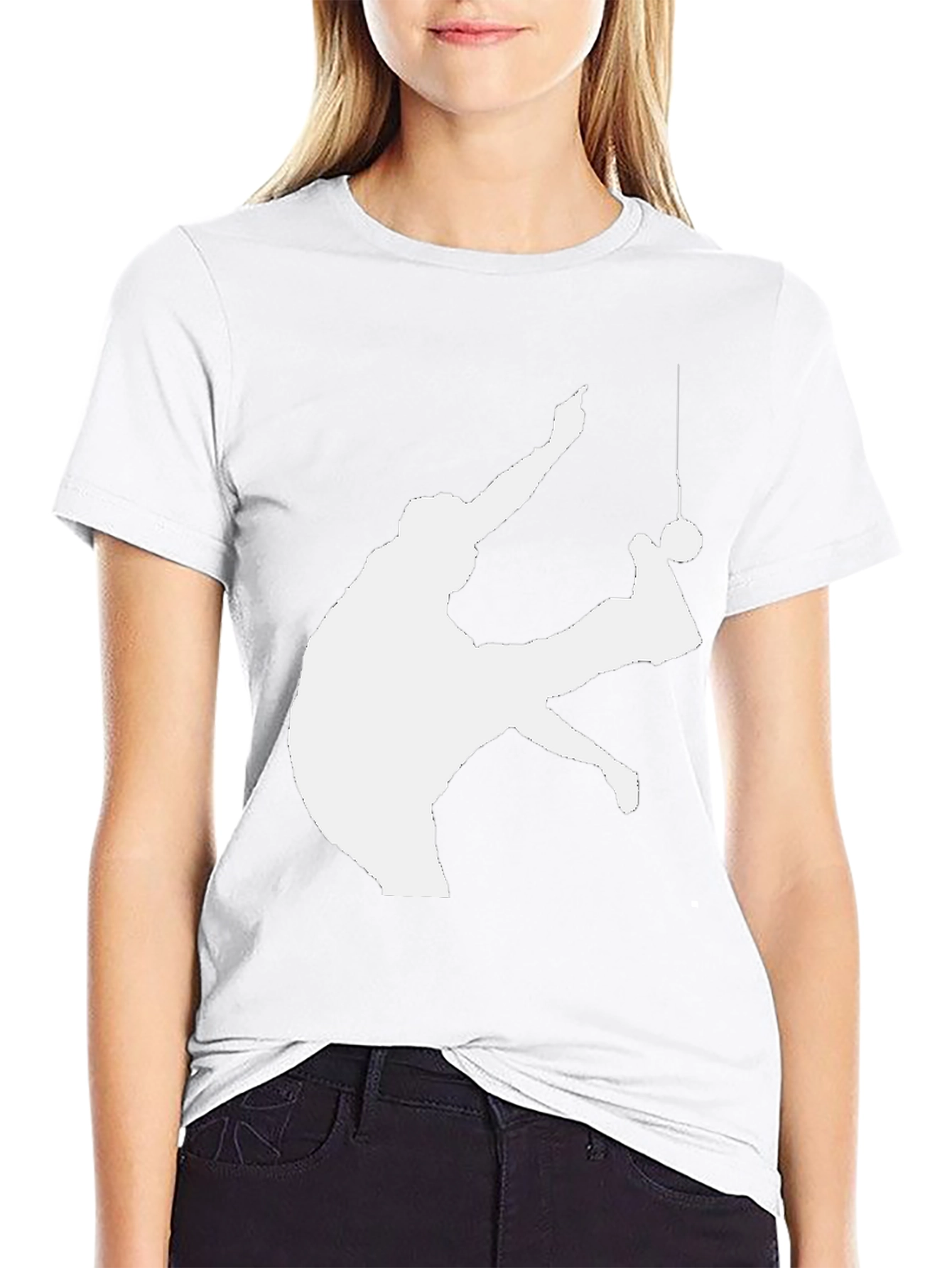 Retro Gymnast Silhouette Black T-Shirt