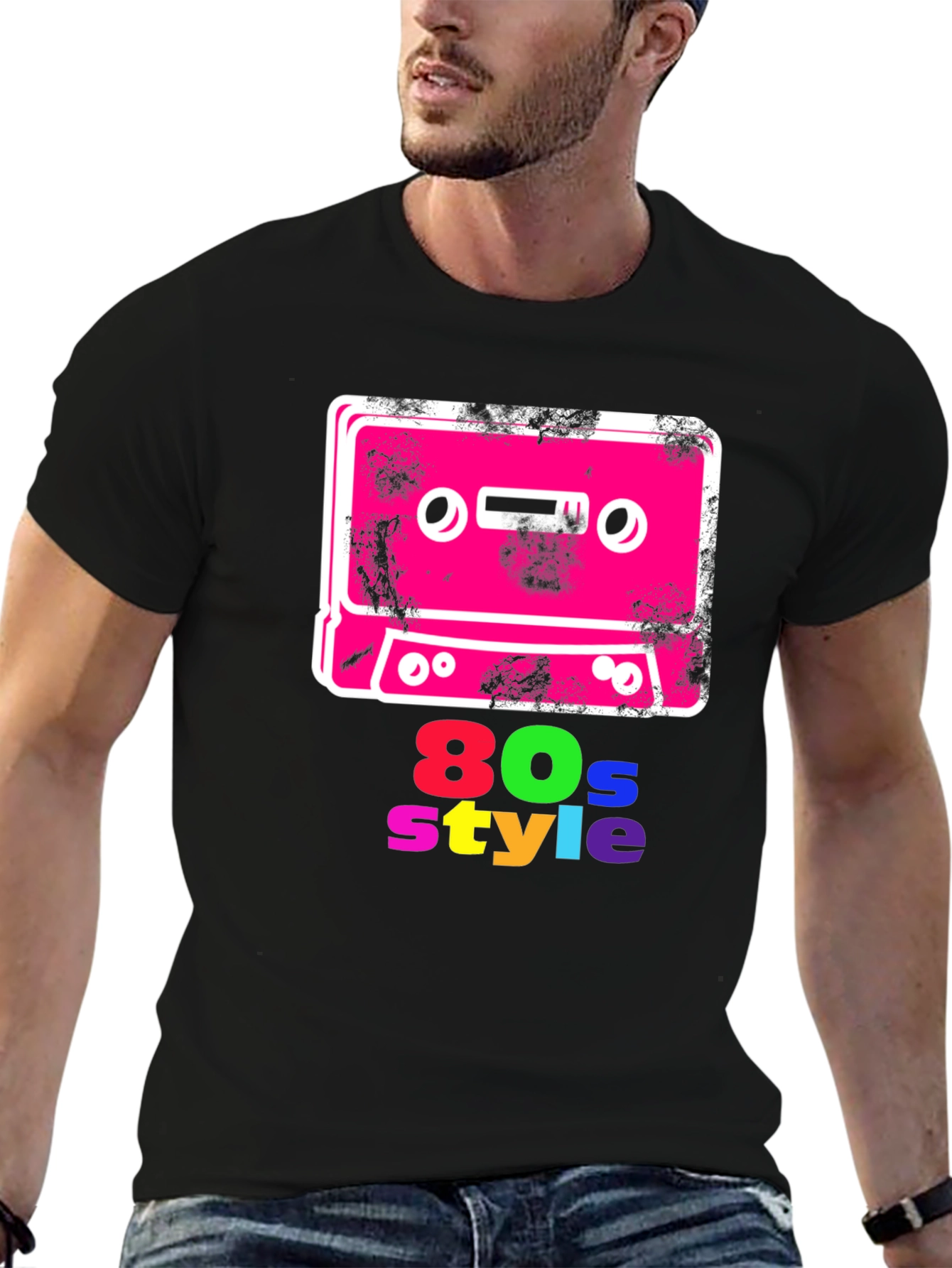 Retro 80s Style Cassette Tape Graphic T-Shirt