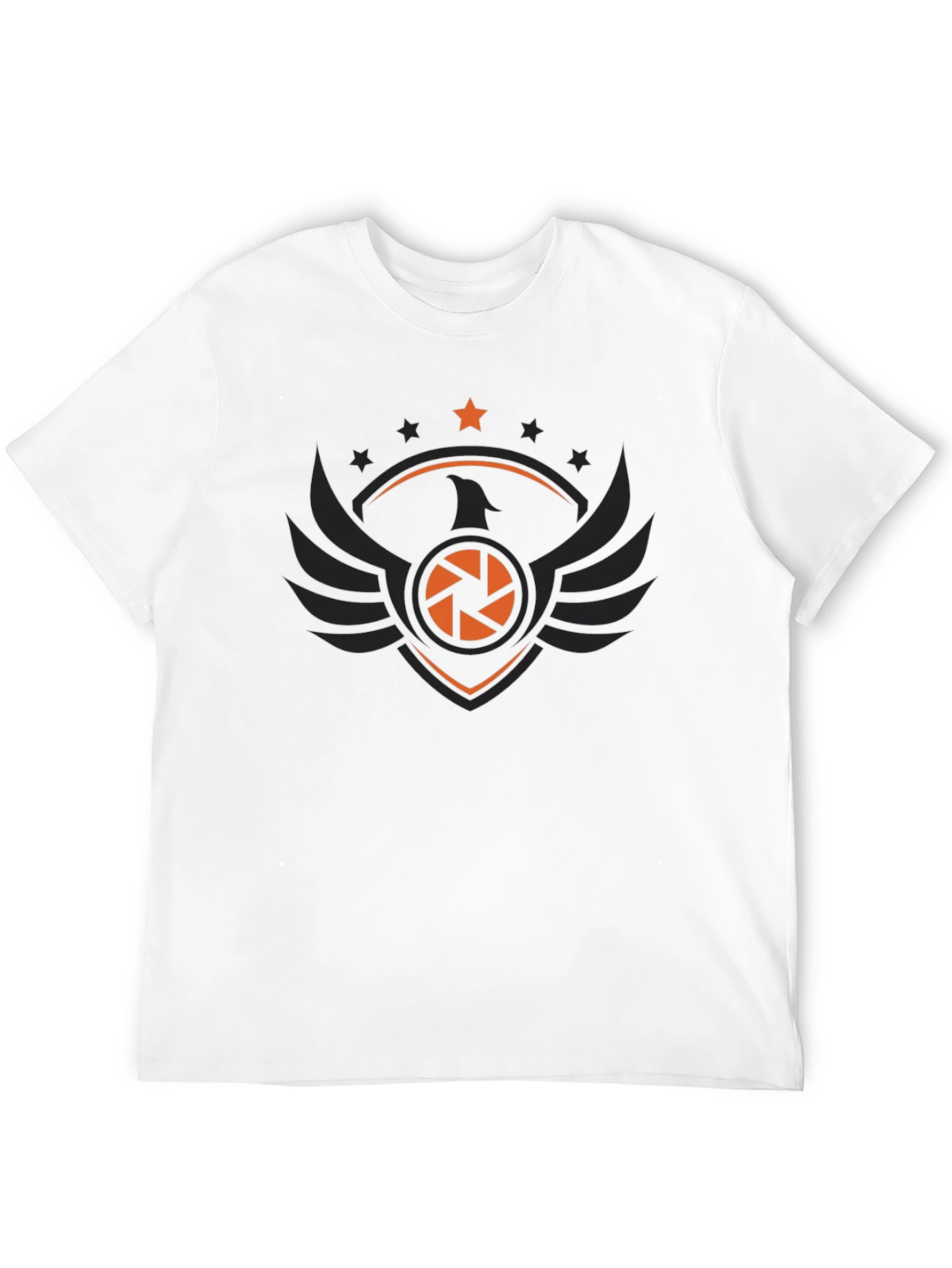 Camera Lens Eagle Black T-Shirt