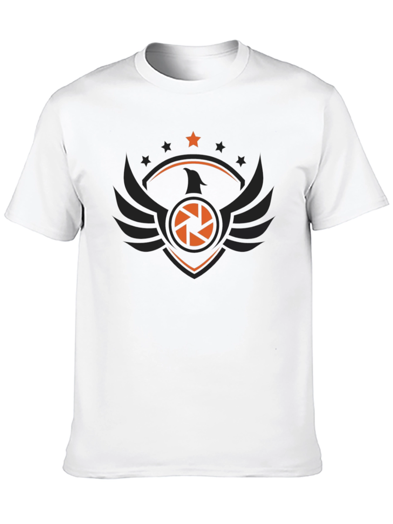 Camera Lens Eagle Black T-Shirt