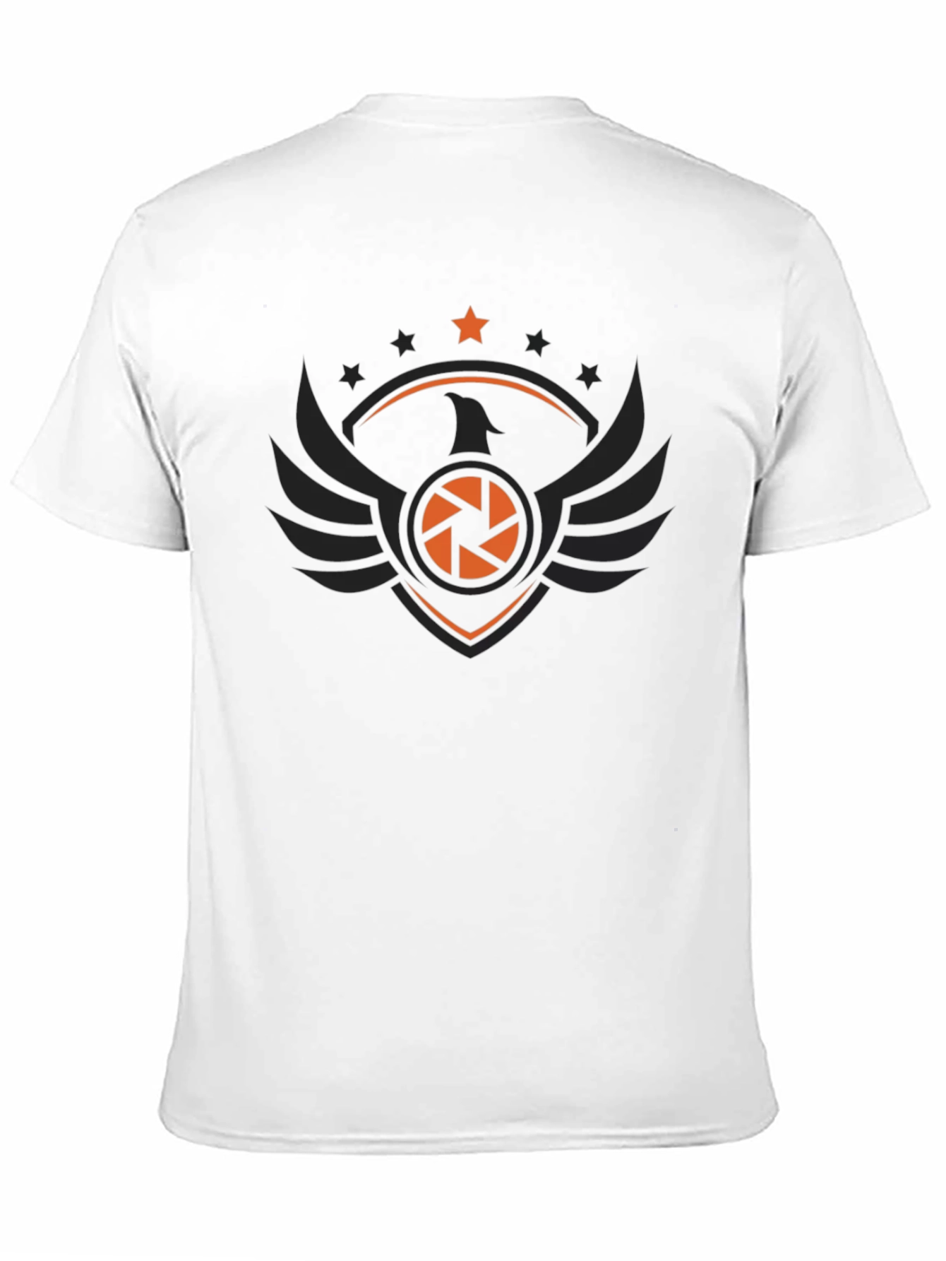 Camera Lens Eagle Black T-Shirt