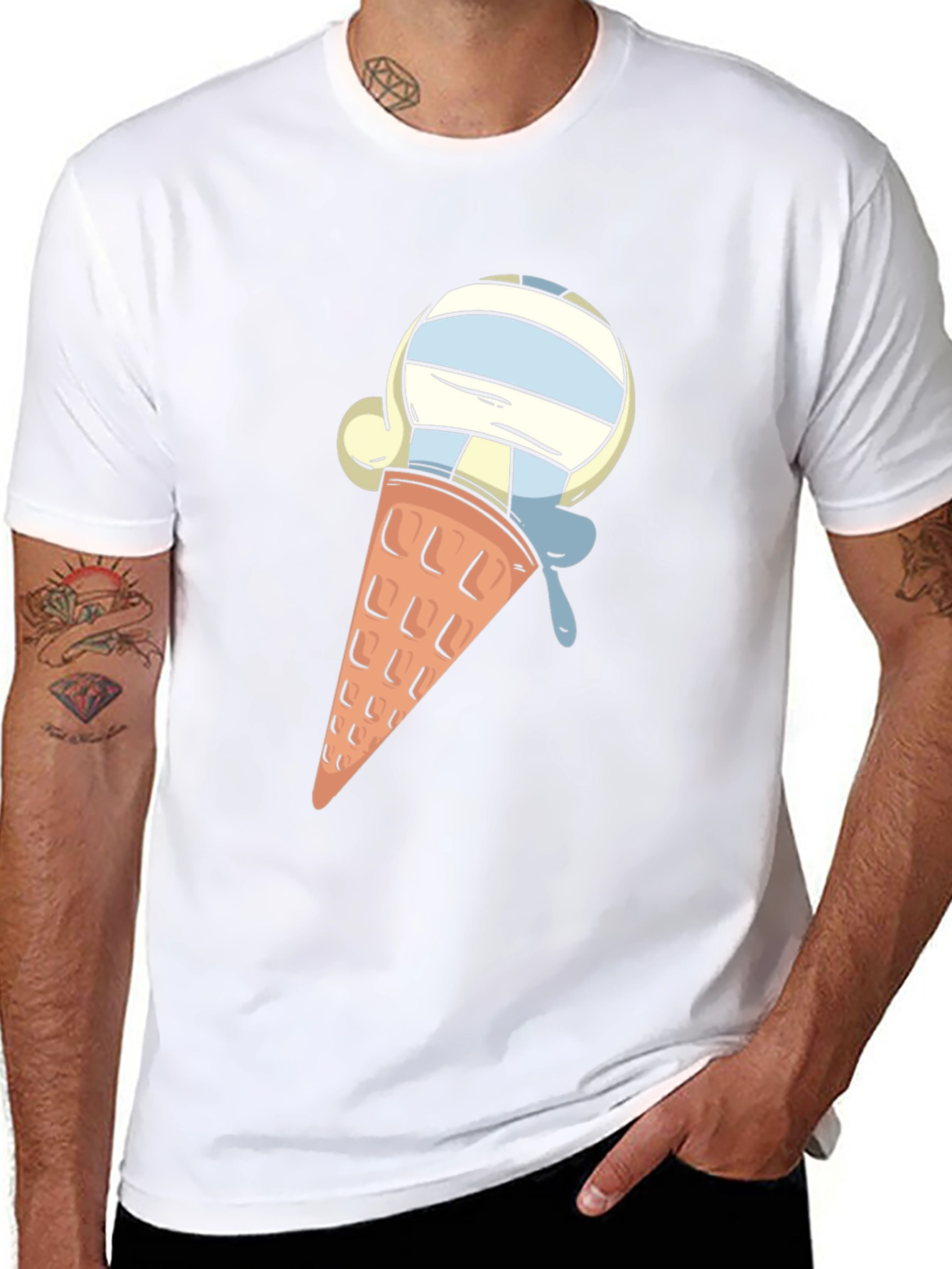 Ice Cream Cone Graphic T-Shirt - Casual Comfort