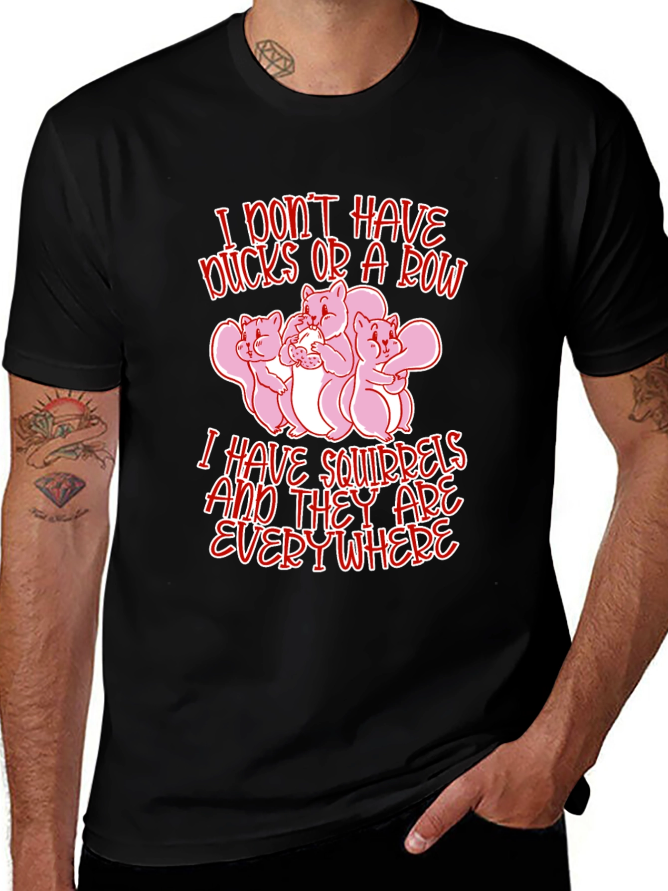 Squirrels Everywhere Funny Graphic Tee