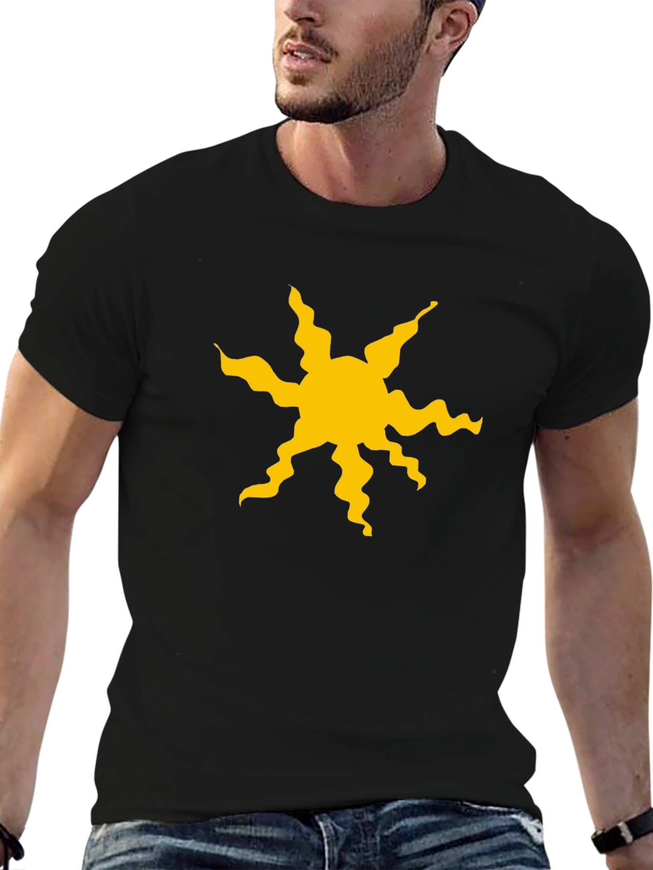 Tangled Sun Symbol Black T-Shirt