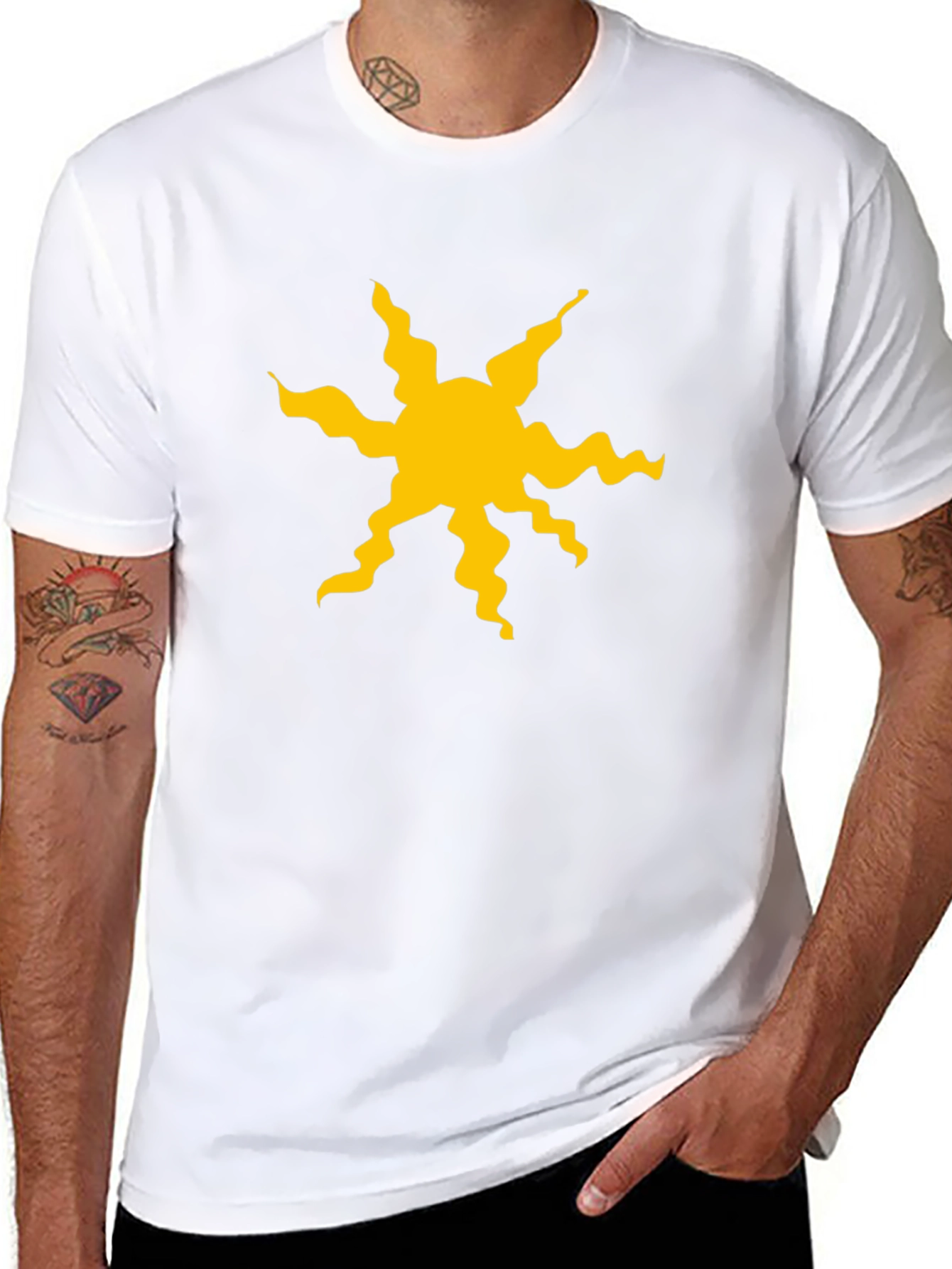 Tangled Sun Symbol Black T-Shirt