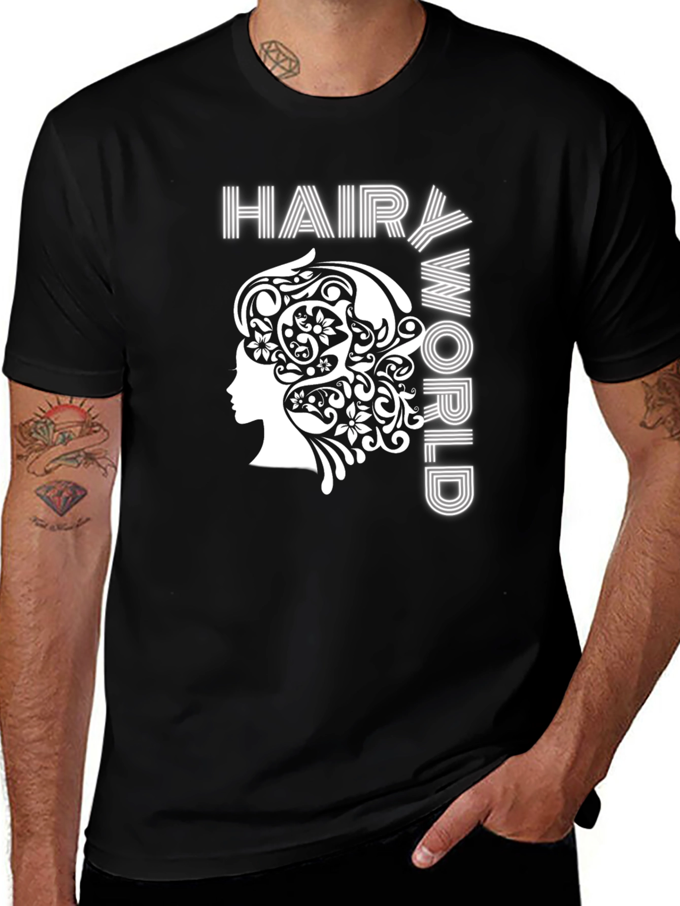 Hairy World Graphic Tee - Stylish Unisex T-Shirt