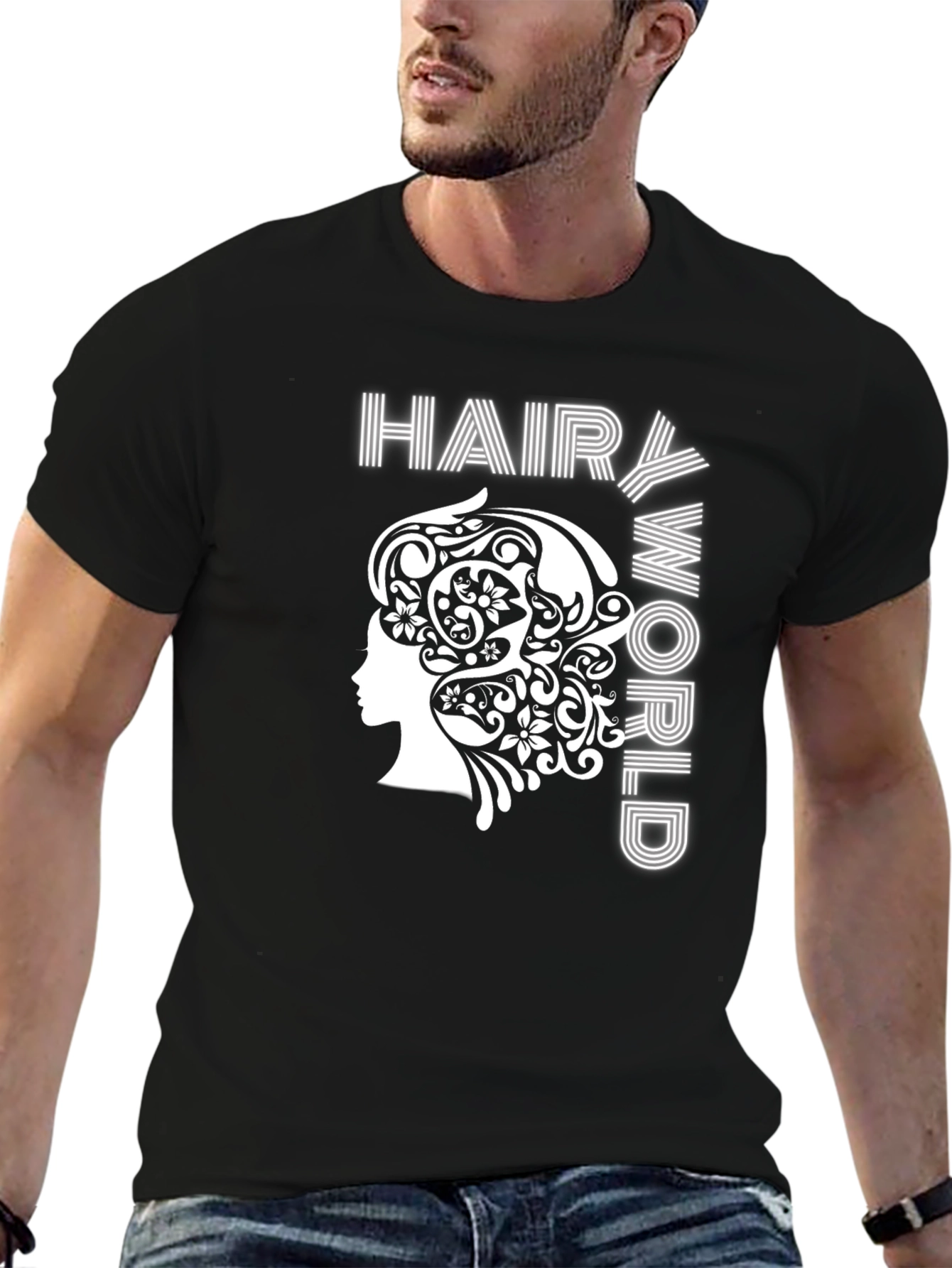 Hairy World Graphic Tee - Stylish Unisex T-Shirt
