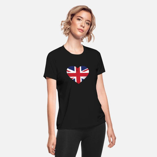 UK Flag Shirt Heart - Brittish Shirt