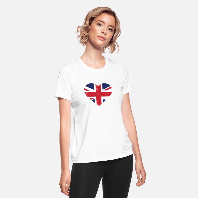 UK Flag Shirt Heart - Brittish Shirt