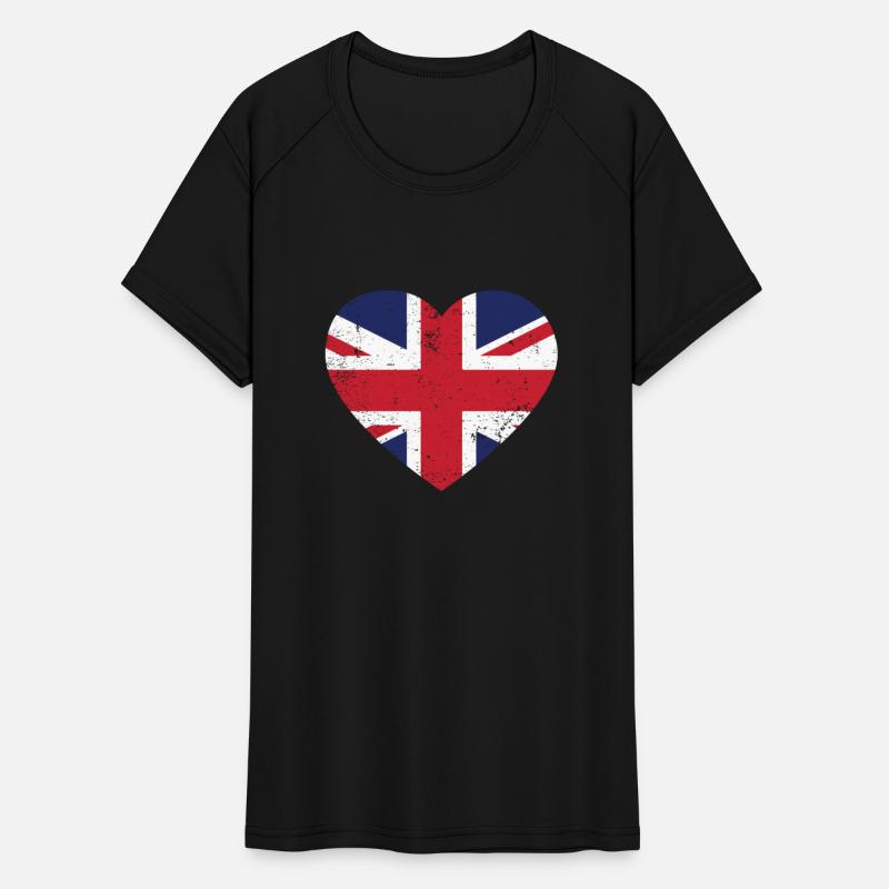 UK Flag Shirt Heart - Brittish Shirt