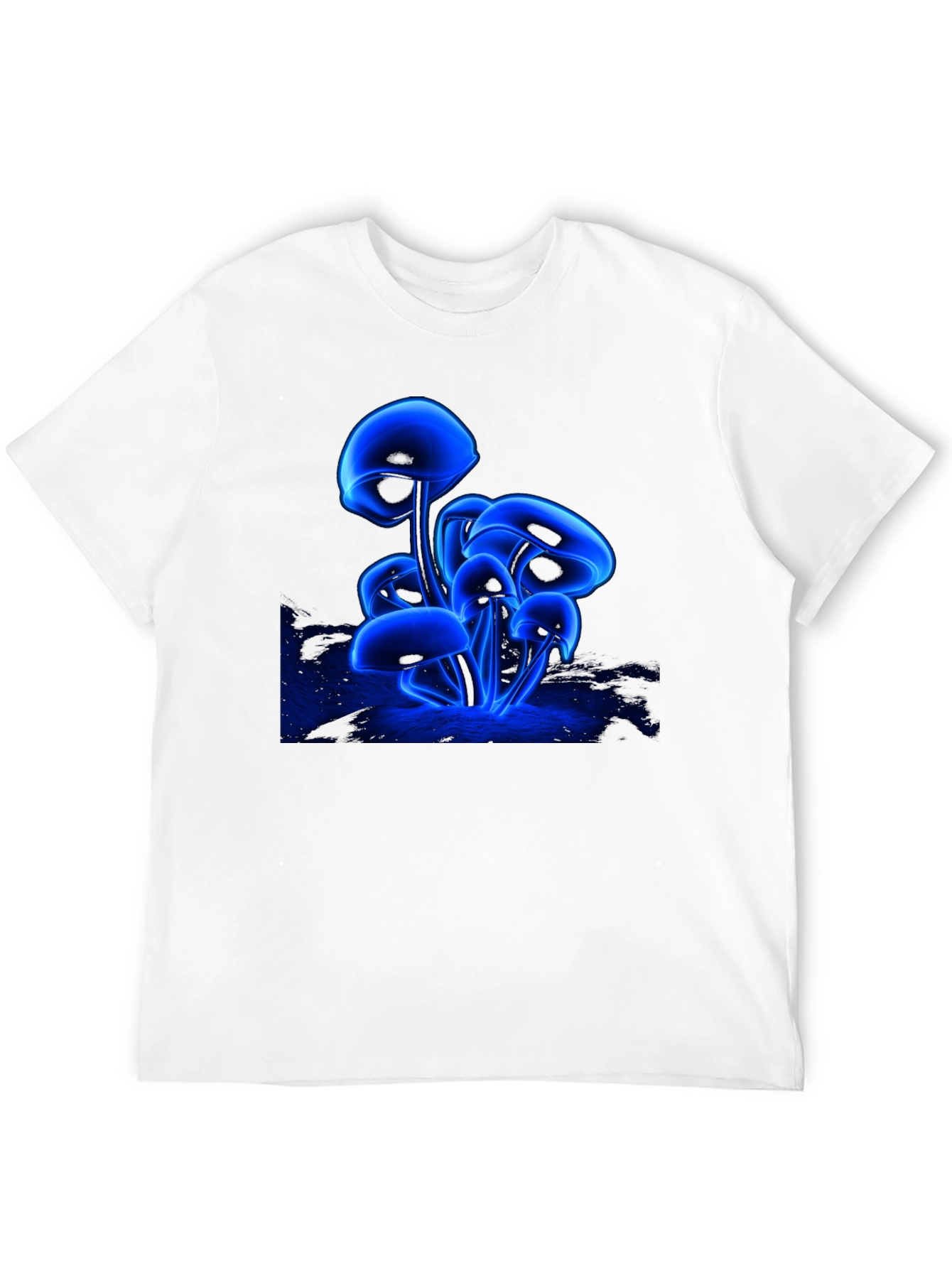 Glowing Mushroom Graphic T-Shirt - Unique Neon Design