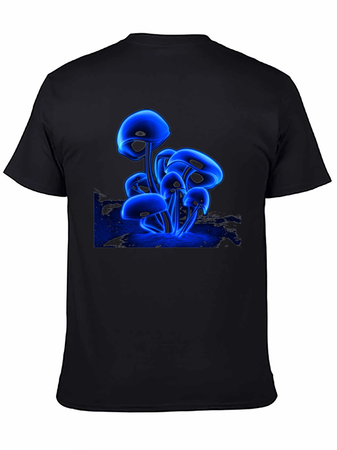 Glowing Mushroom Graphic T-Shirt - Unique Neon Design