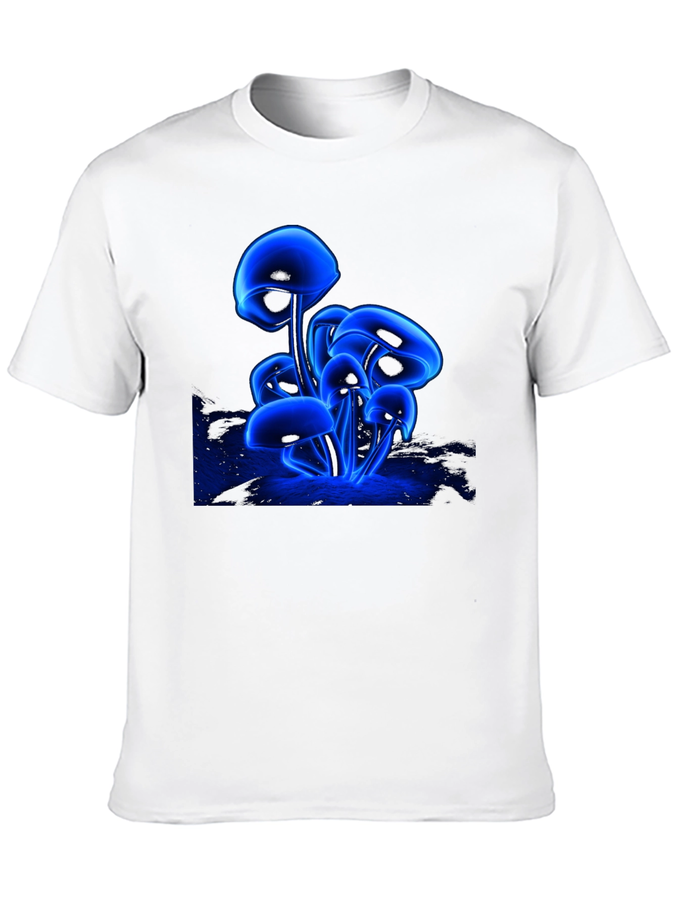 Glowing Mushroom Graphic T-Shirt - Unique Neon Design