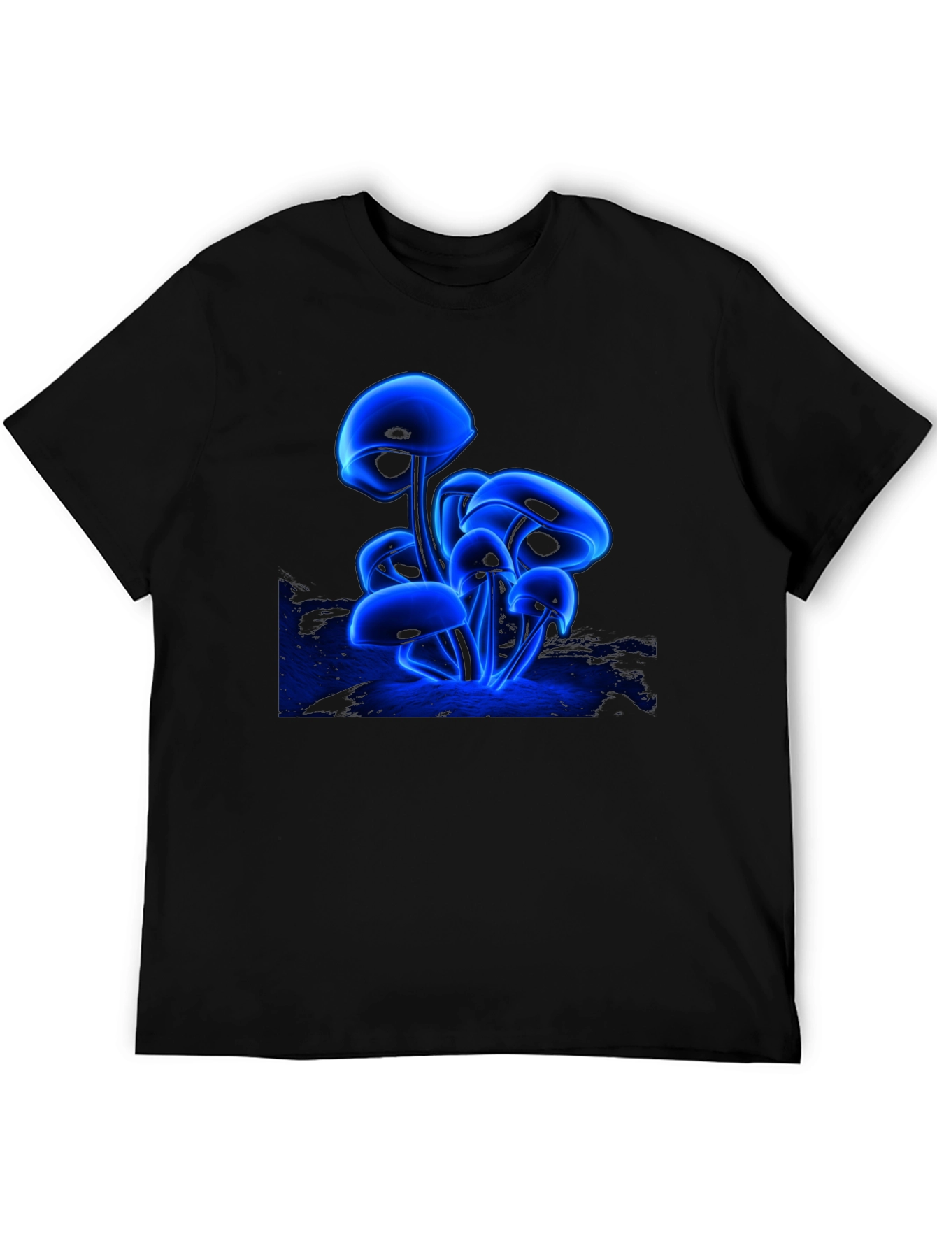 Glowing Mushroom Graphic T-Shirt - Unique Neon Design
