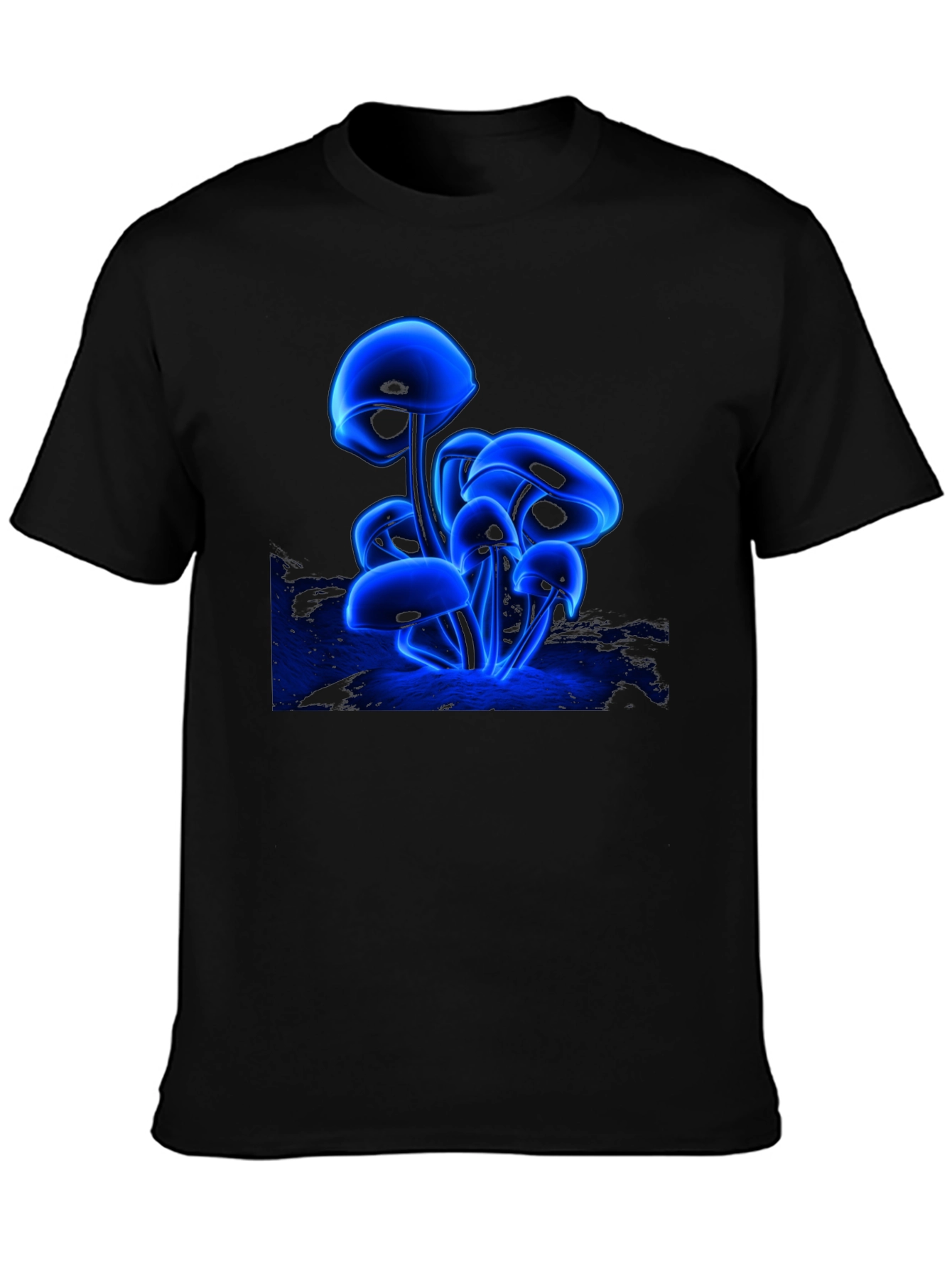 Glowing Mushroom Graphic T-Shirt - Unique Neon Design