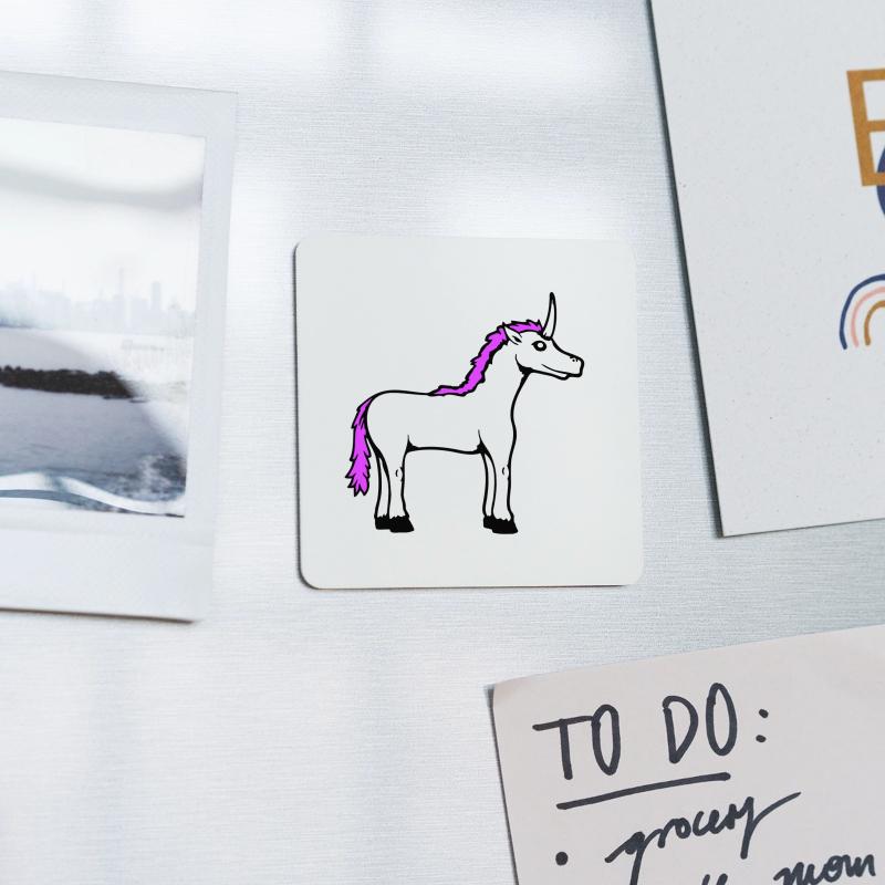 Unicorn Pink Cute Pretty Friendly Cartoon Horse