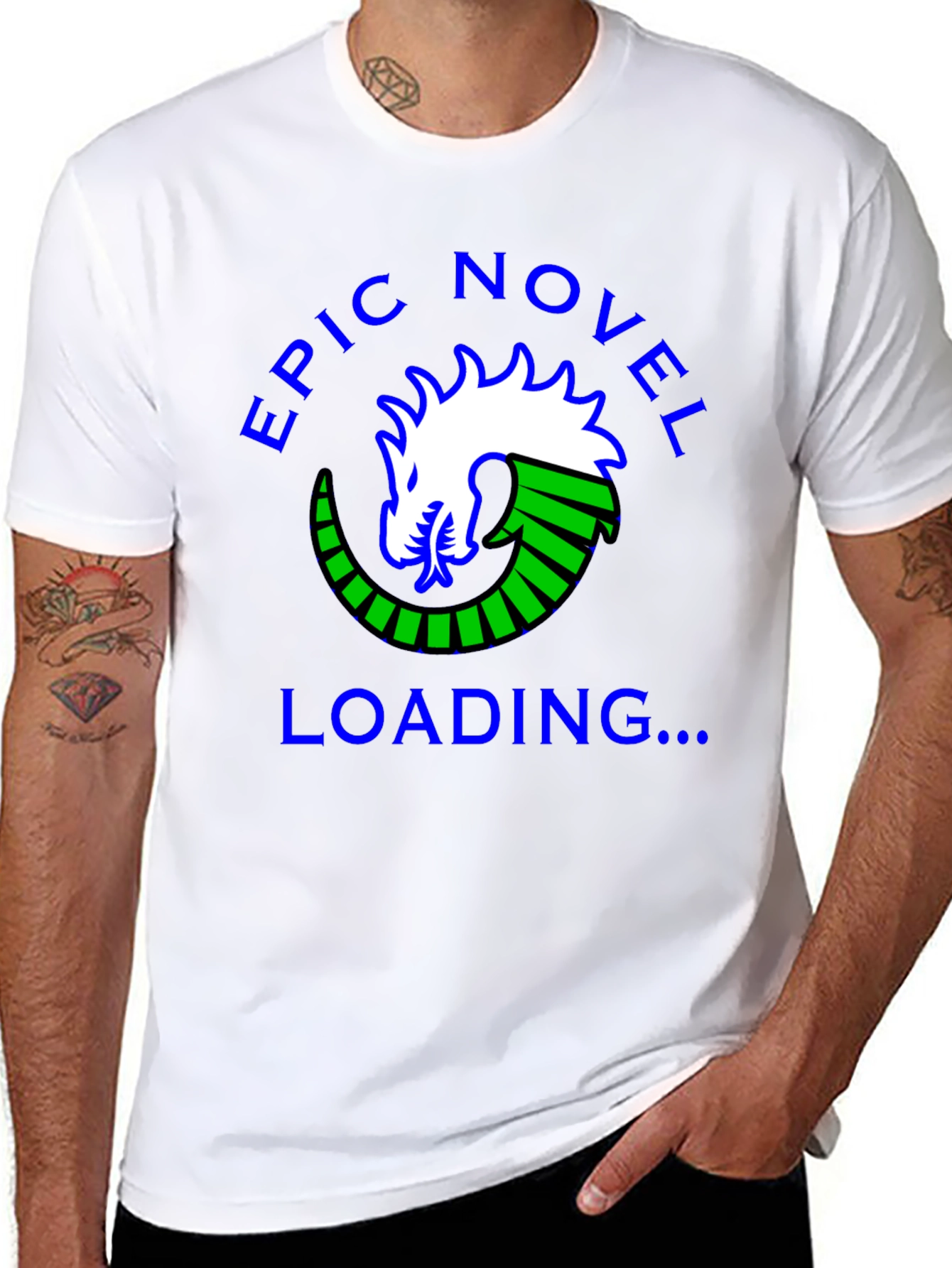 Epic Novel Loading Dragon Graphic Tee