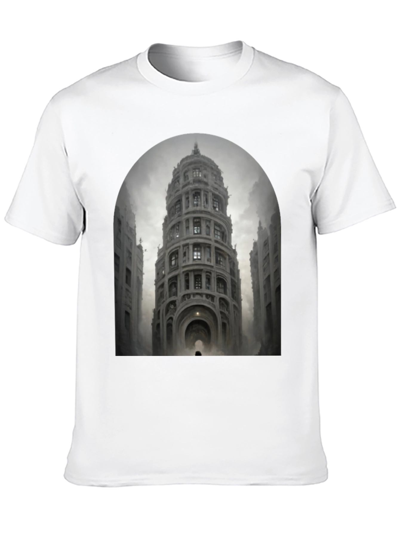 Architectural Print Black T-Shirt