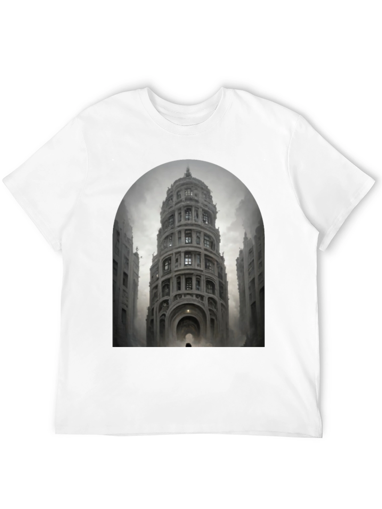 Architectural Print Black T-Shirt