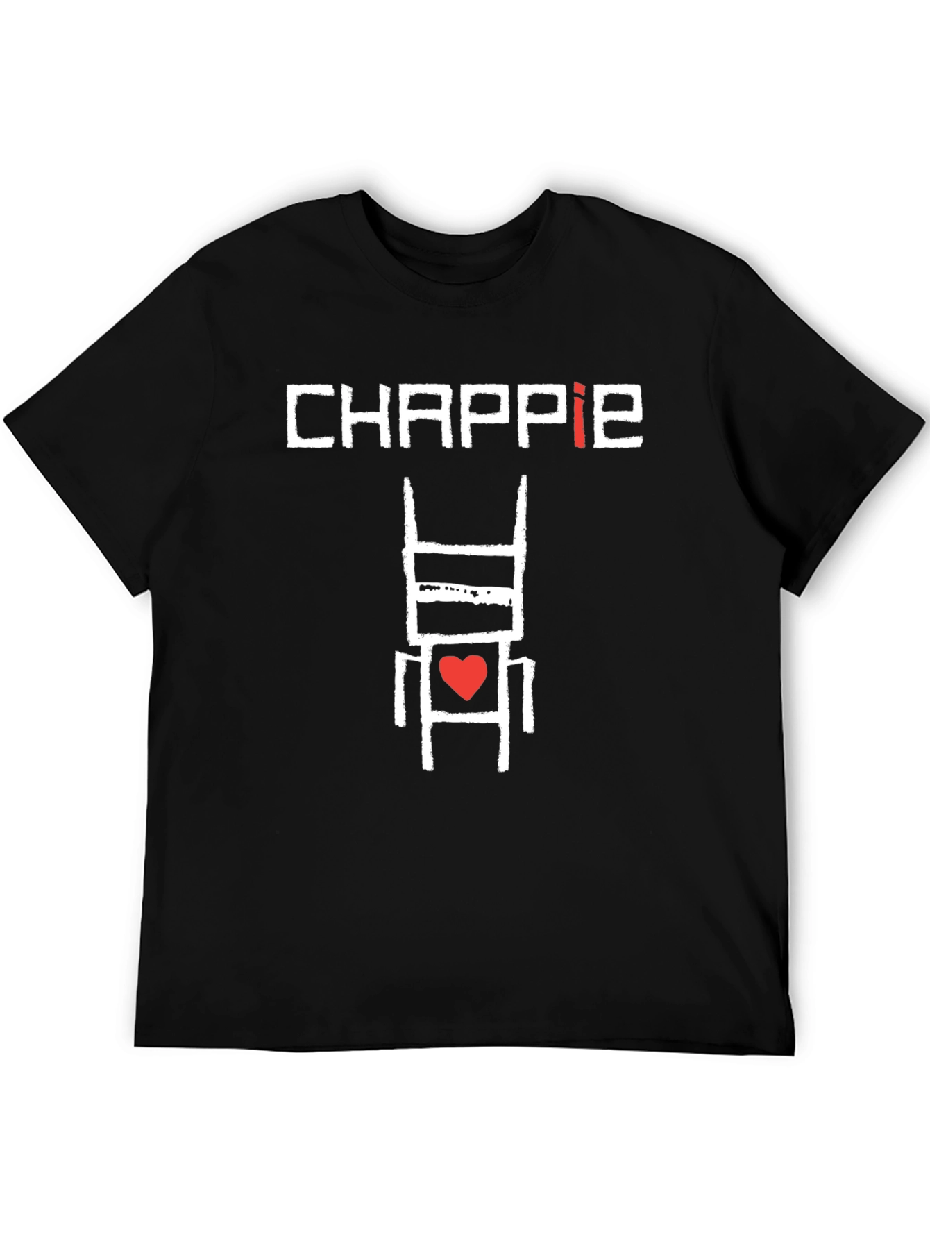 Chappie Robot Heart Graphic Black T-Shirt