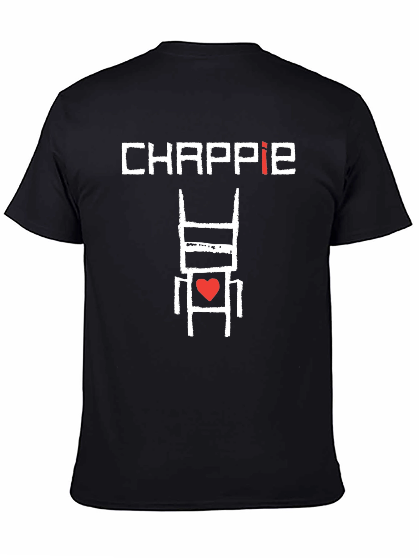 Chappie Robot Heart Graphic Black T-Shirt