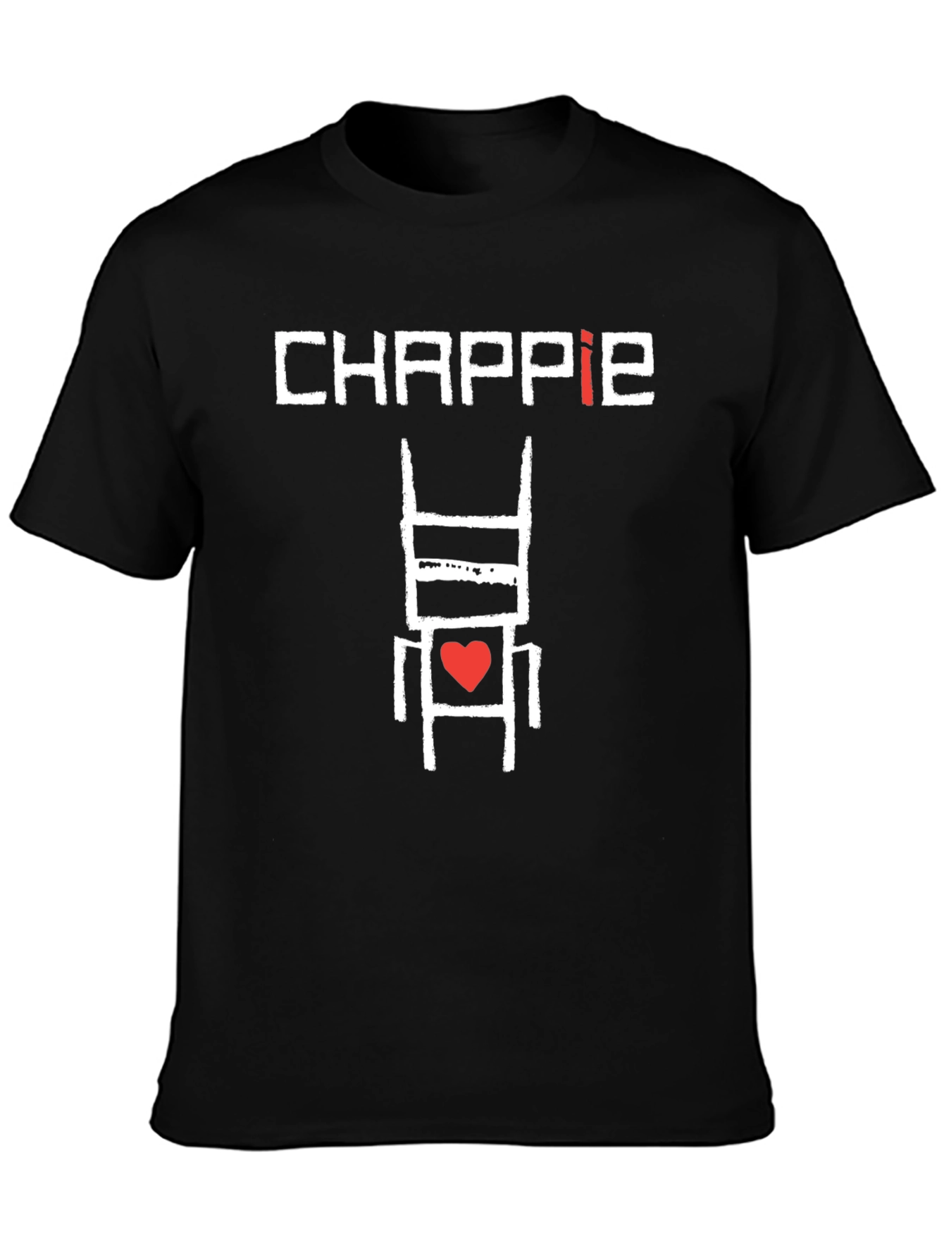 Chappie Robot Heart Graphic Black T-Shirt
