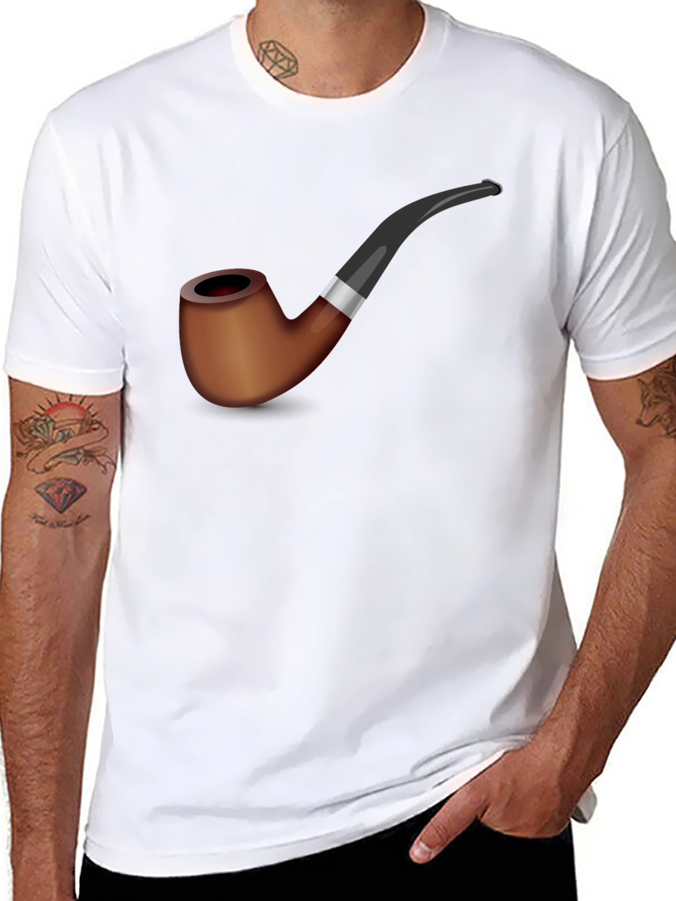 Pipe Graphic Tee - Stylish Smokers Shirt