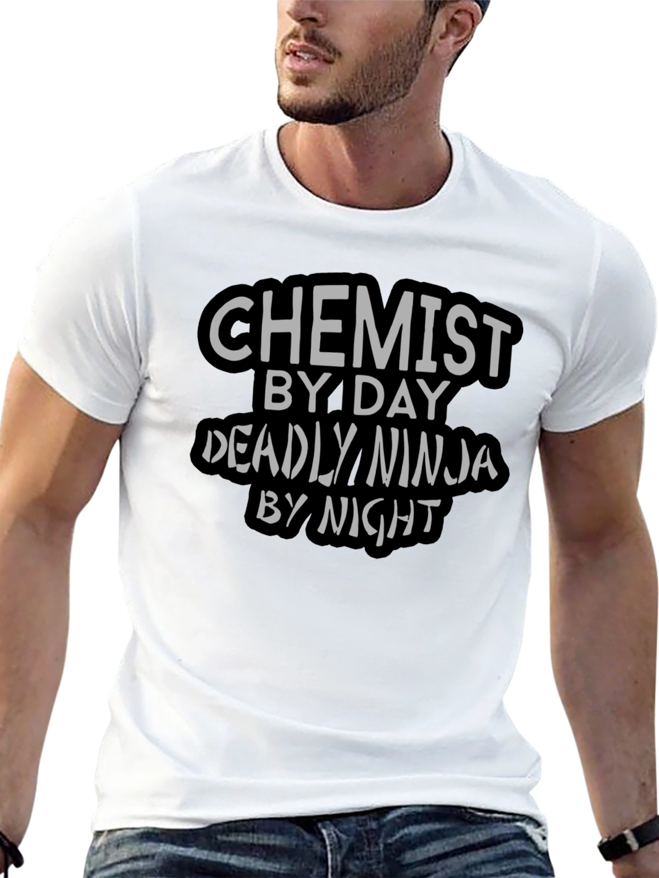 Chemist by Day Ninja by Night Black T-Shirt