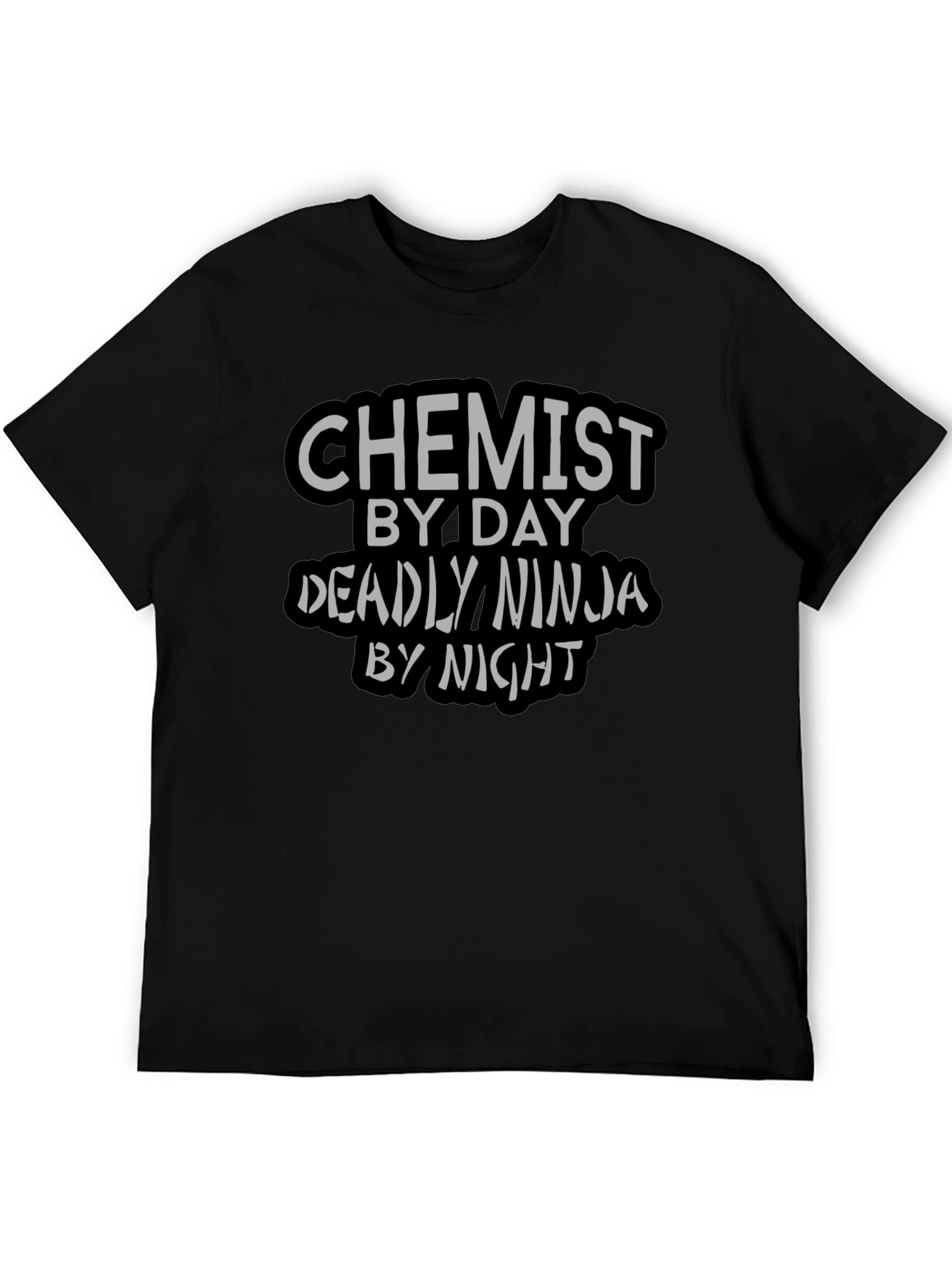 Chemist by Day Ninja by Night Black T-Shirt