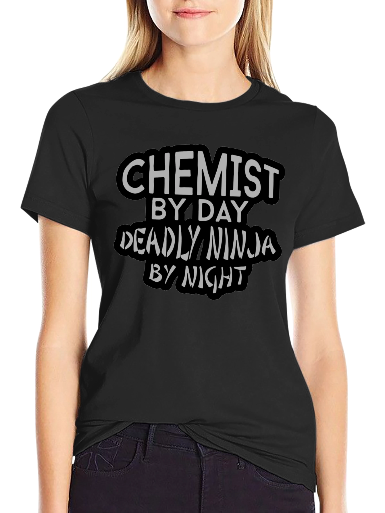 Chemist by Day Ninja by Night Black T-Shirt