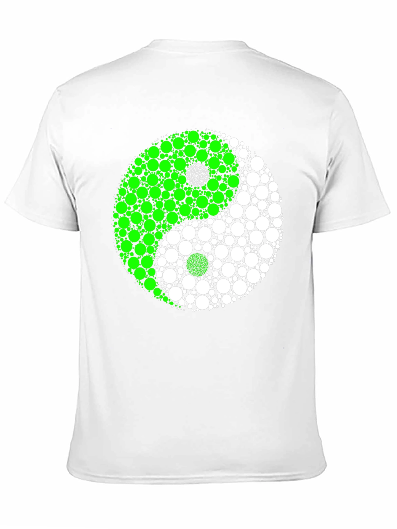 Yin Yang Circle Patterned Graphic T-Shirt