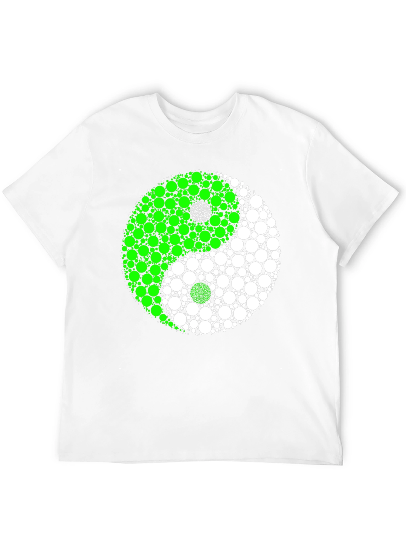 Yin Yang Circle Patterned Graphic T-Shirt