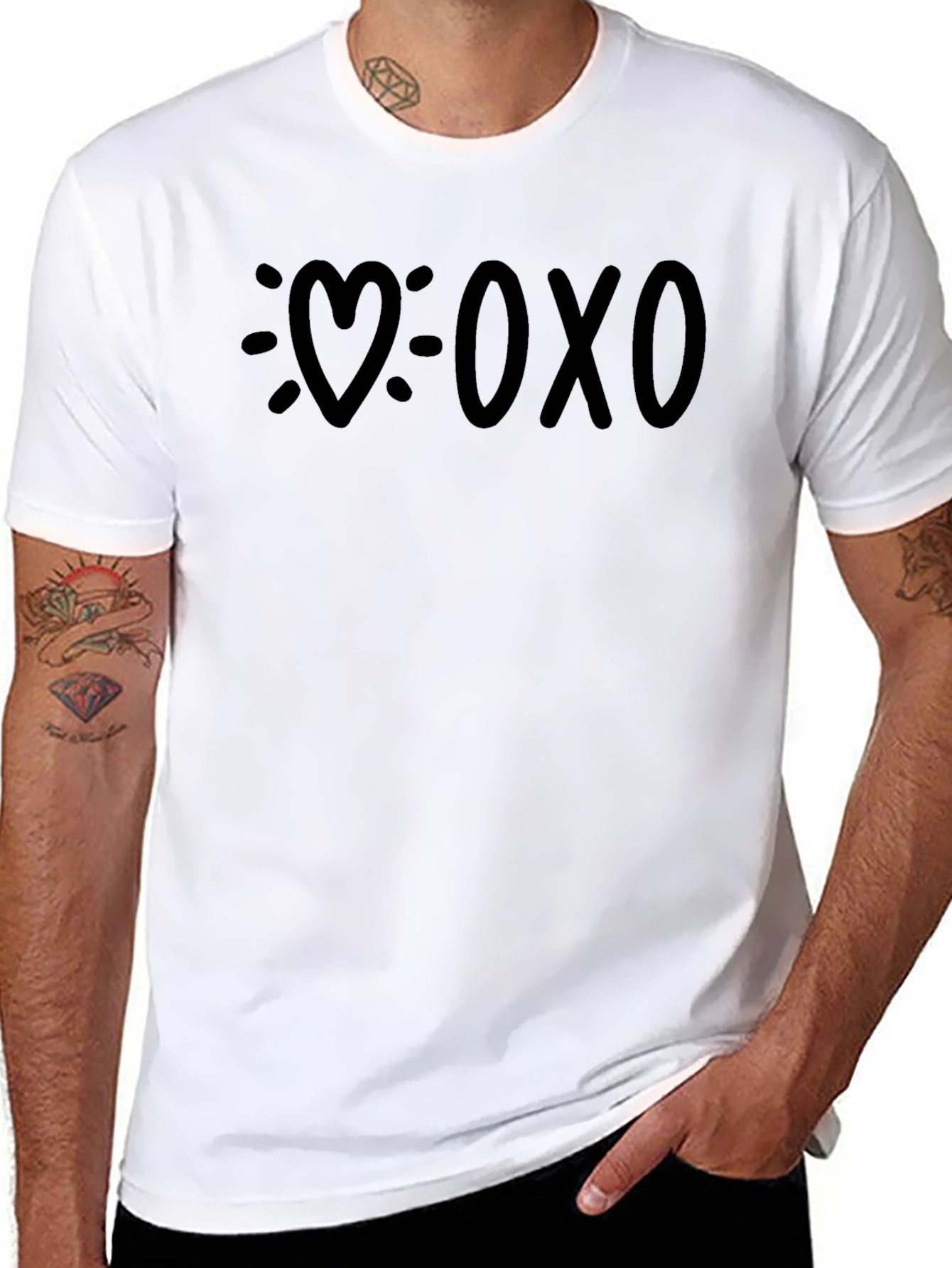 Heart XOXO Graphic T-Shirt - Hugs and Kisses